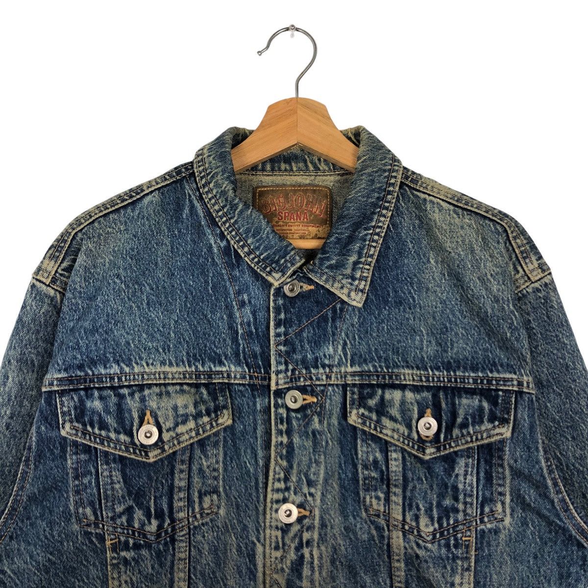 Japanese Brand 🔥90s Vintage Distressed Denim Trucker Jacket Big John Japan Size US S / EU 44-46 / 1 - 3 Thumbnail