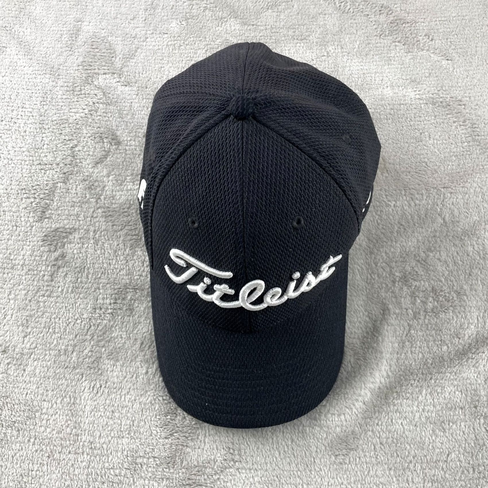 Titleist Titleist Hat Cap L/XL Fitted Pro V1 FJ FootJoy Golf Golfing Tour Performance Mens XL Black Adjustable Stretch Cap Size ONE SIZE - 5 Thumbnail