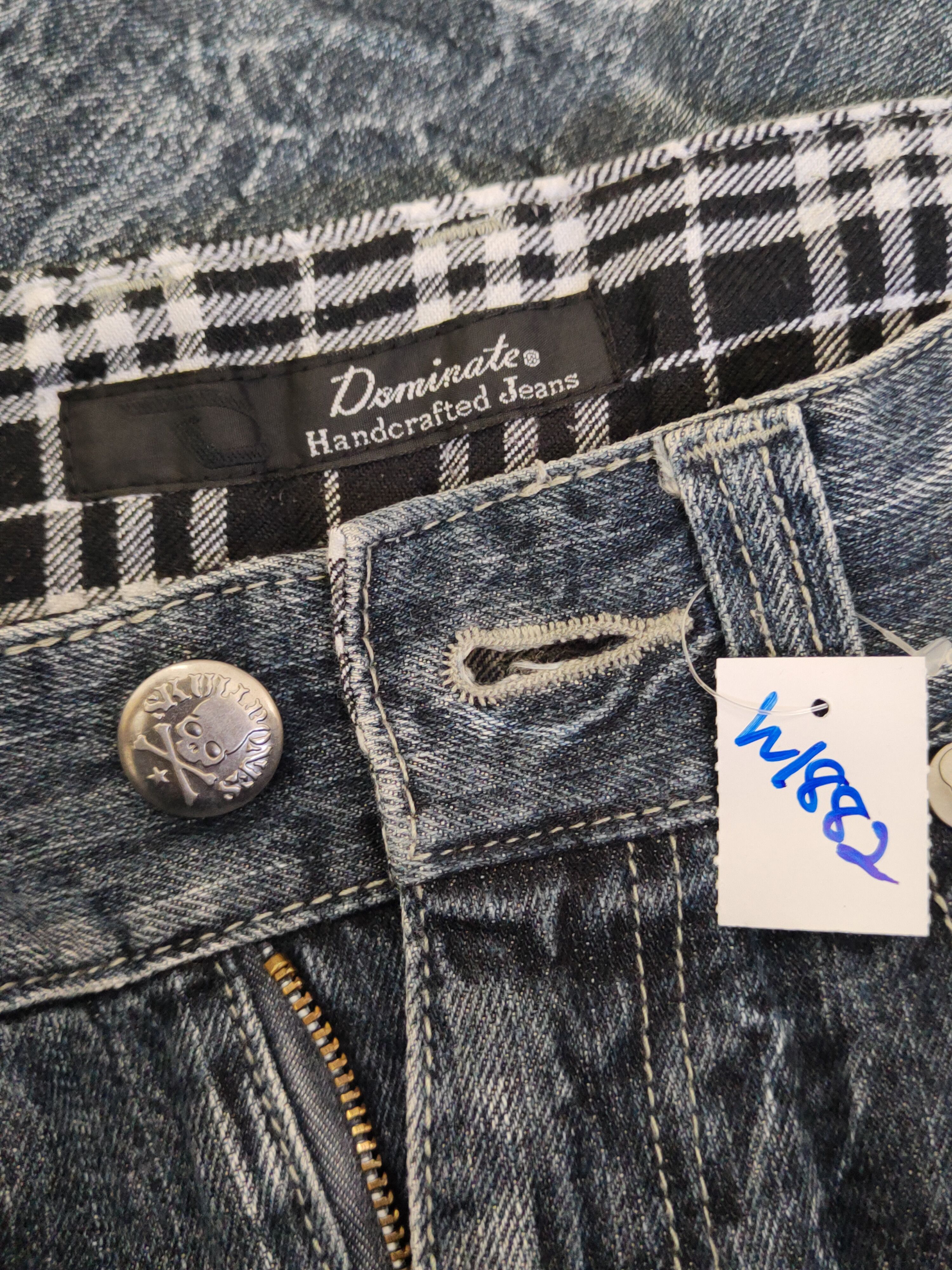 Japanese Brand Dominate Dark Blue Distressed Ripped denim Jeans #W1882 Size US 30 / EU 46 - 15 Thumbnail