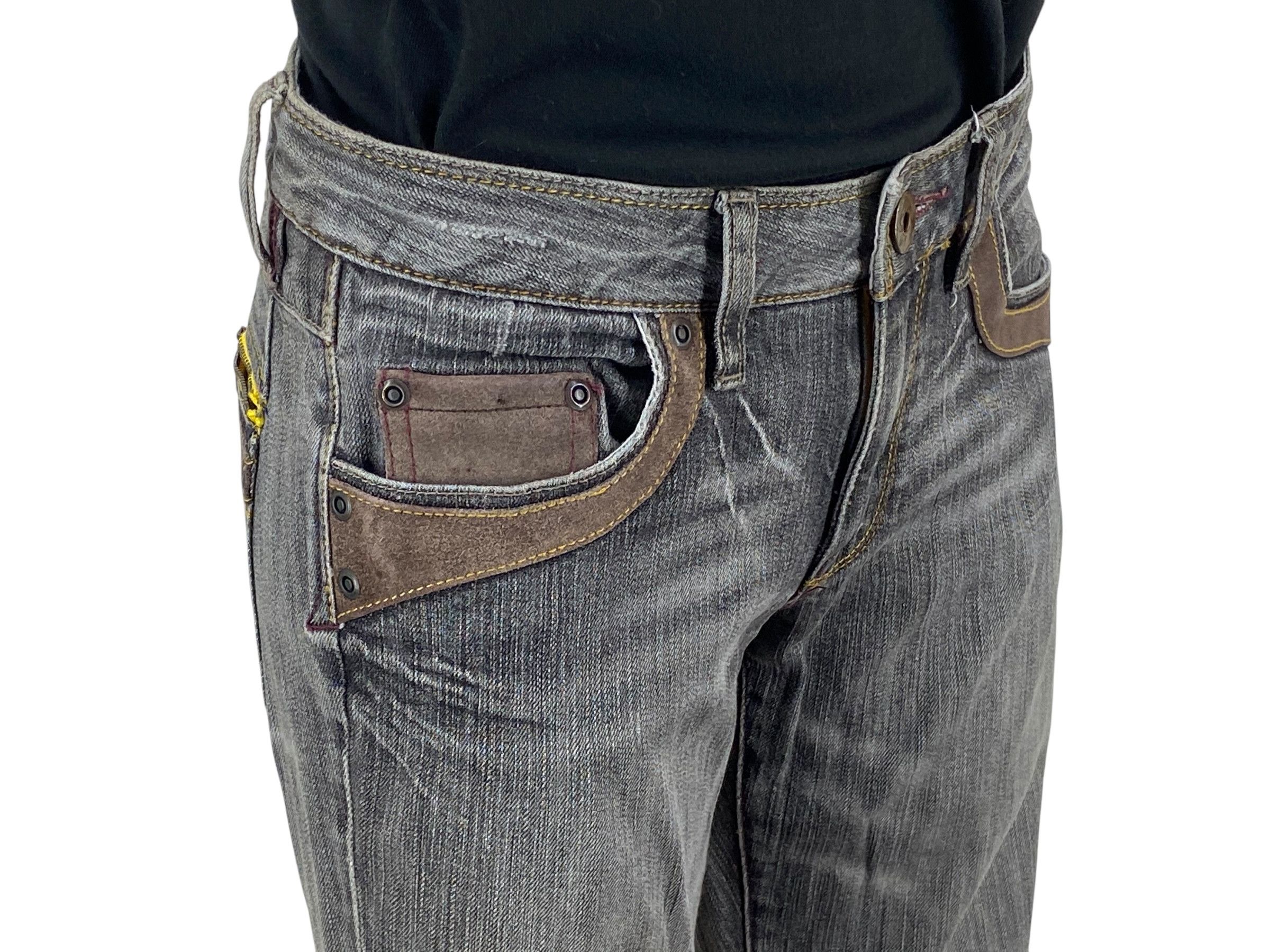 Japanese Brand Back Number Japan Flare Jeans Size 25" / US 0 / IT 36 - 6 Thumbnail