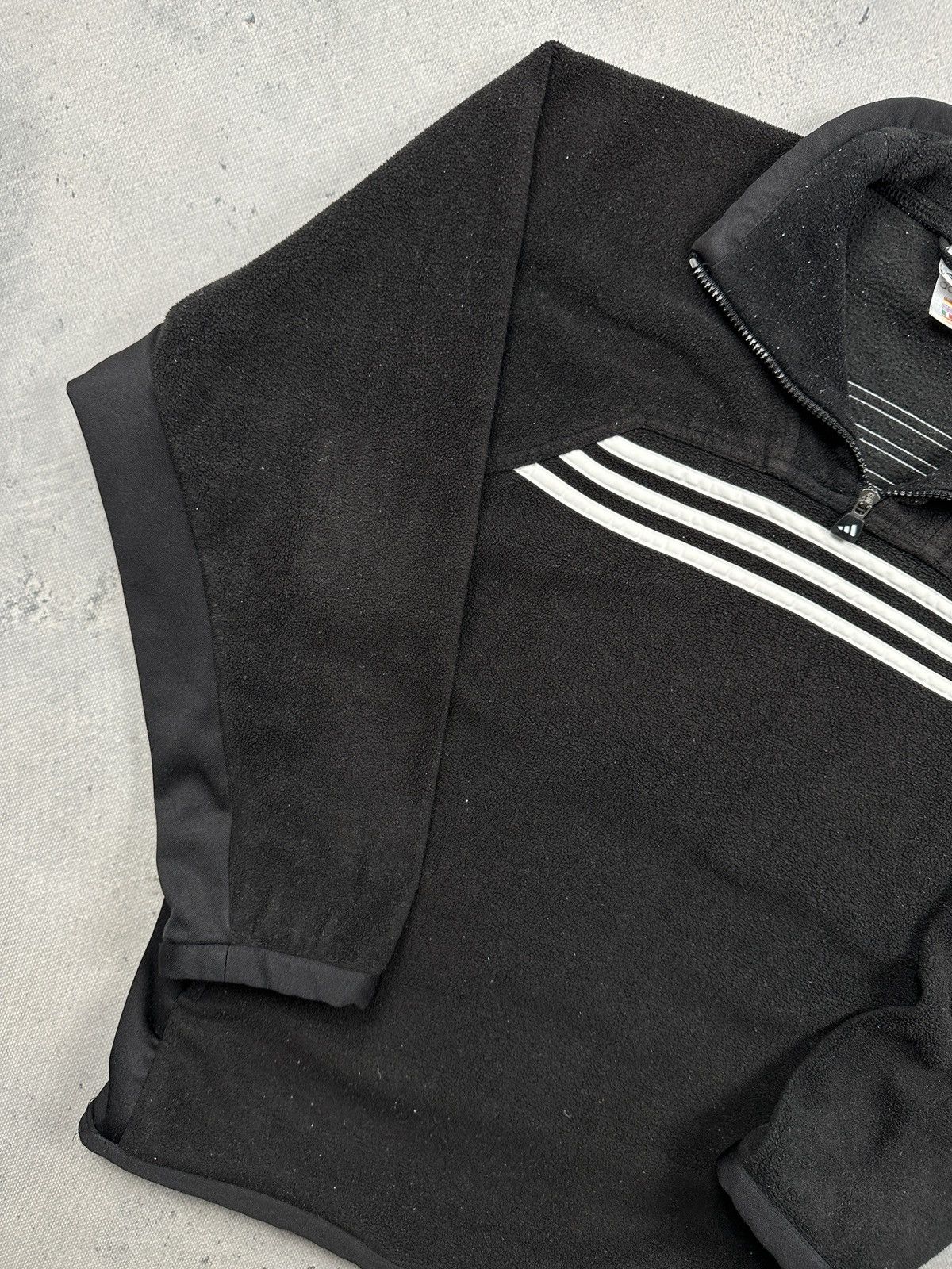 Adidas Adidas Vintage 90s Outdoor Black Fleece Quarter Zip Pullover Size US S / EU 44-46 / 1 - 3 Thumbnail