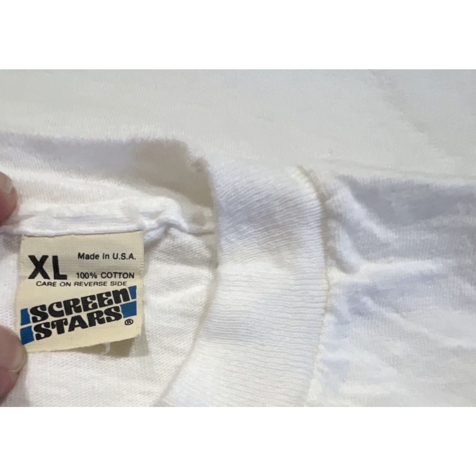 Vintage VINTAGE Screen Stars Shirt Men XL DON’T TAKE THE CAR! It’s Drunk 1980s White Short Sleeve Graphic Tee Mens XL Size US XL / EU 56 / 4 - 4 Thumbnail