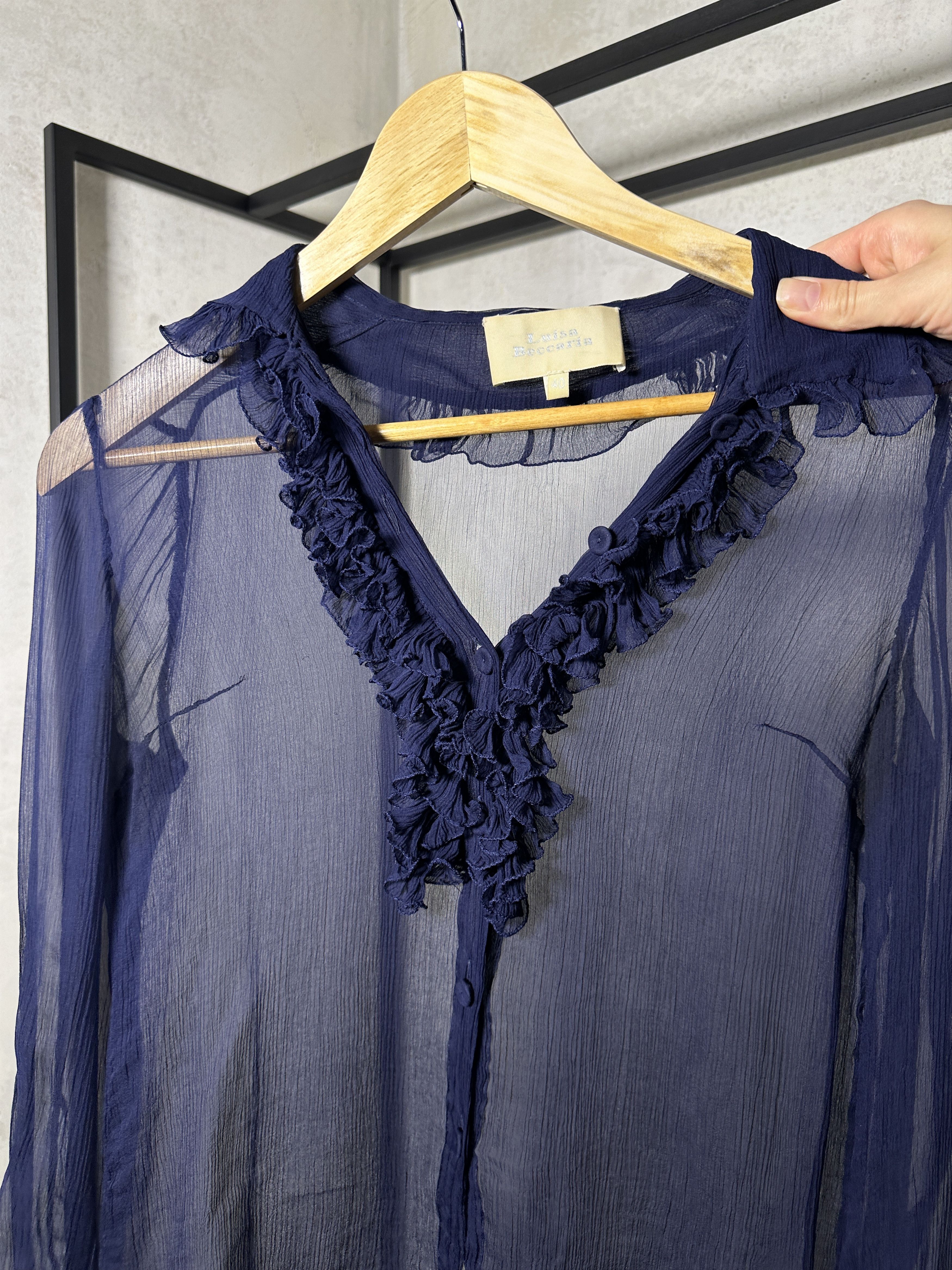Other Luisa Beccaria Silk Tie Neck Blouse Size S / US 4 / IT 40 - 2 Thumbnail