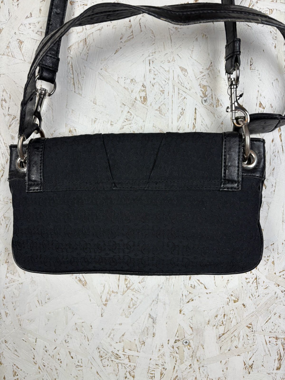 Guess Guess Vintage Y2K Crossbody Shoulder Bag Black Monogram 00s Size ONE SIZE - 13 Thumbnail