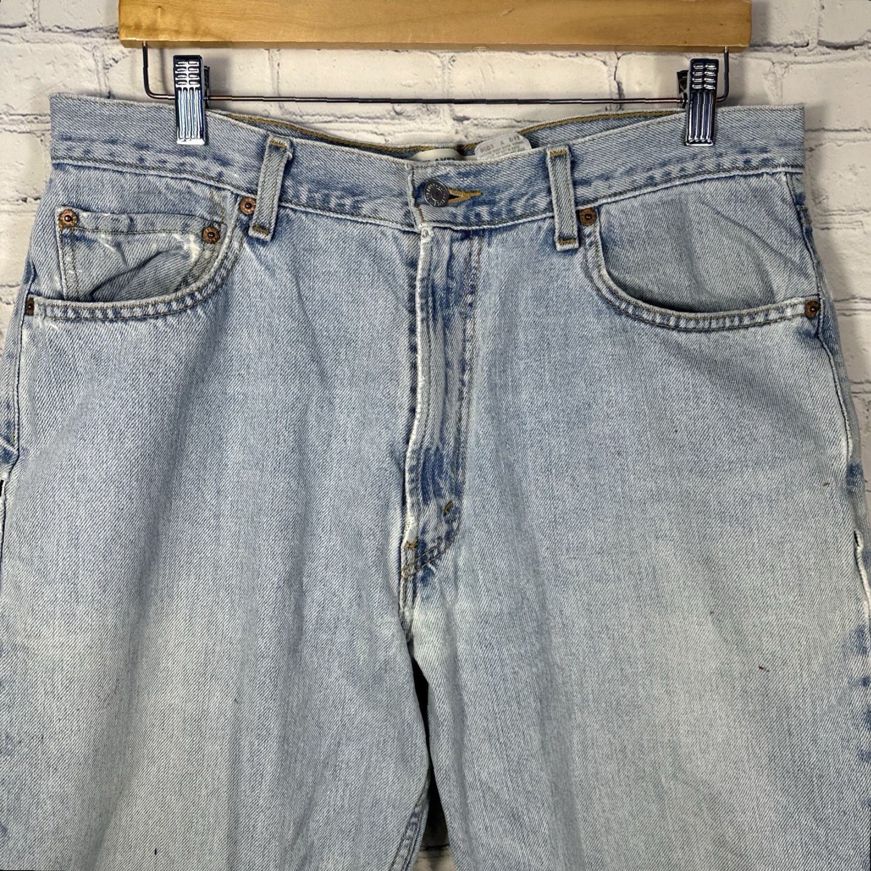 Levi's VINTAGE Levi's Jeans Mens 36x30 Blue Denim 550 Relaxed Fit Faded Grunge Y2K Mens Jeans Size US 36 / EU 52 - 2 Thumbnail