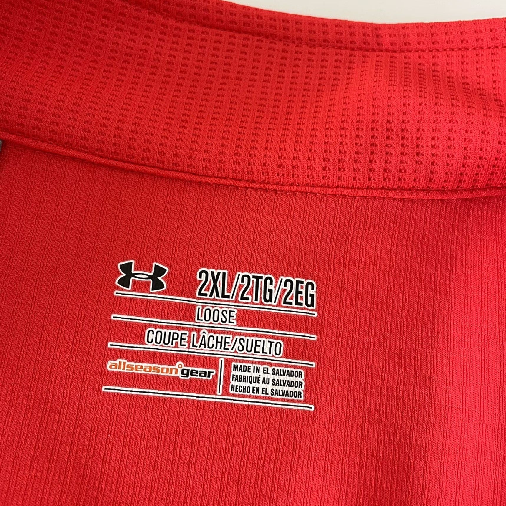 Under Armour Under Armour Loose All Season 1/4 Zip Pullover Light Jacket Red 2XL Mens Coat Sweatshirt Shirt Athletic Polyester 1/4 Zip Size US XXL / EU 58 / 5 - 2 Thumbnail