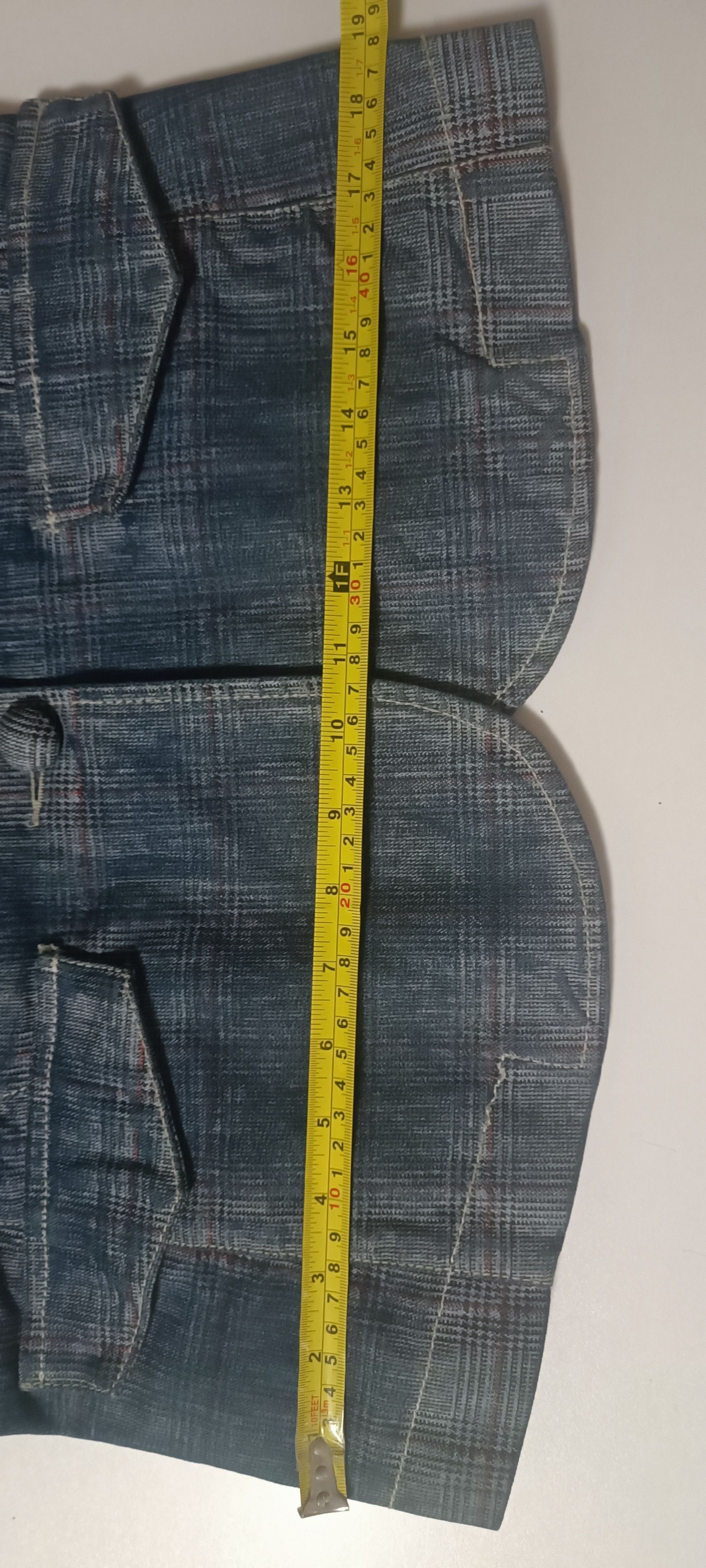 Jean Paul Gaultier Blue denim jacket with tartan print Size L / US 10 / IT 46 - 22 Thumbnail