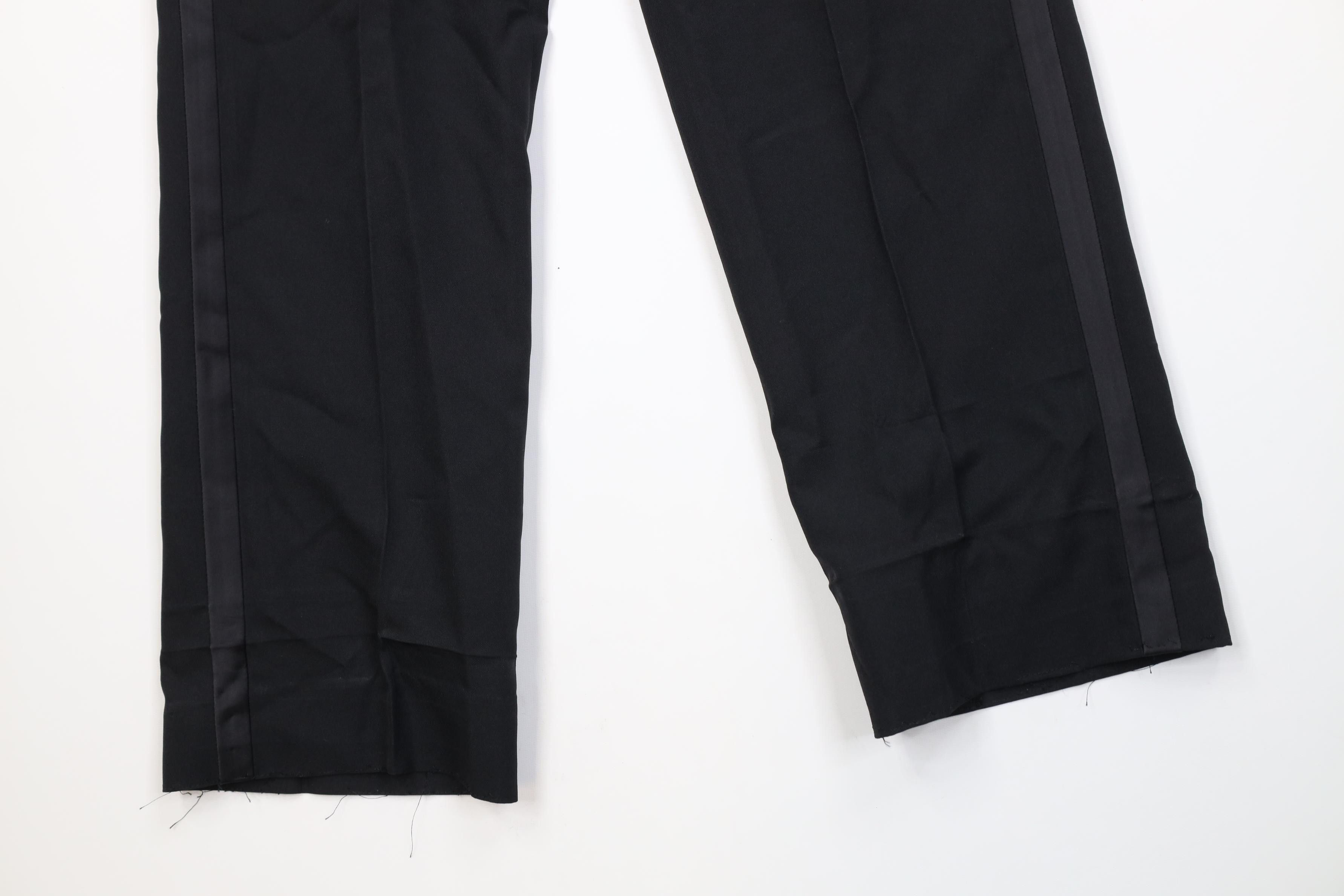 Vintage Vintage 90s Streetwear Knit Buckle Waist Tuxedo Pants Prom Size US 29 - 4 Thumbnail
