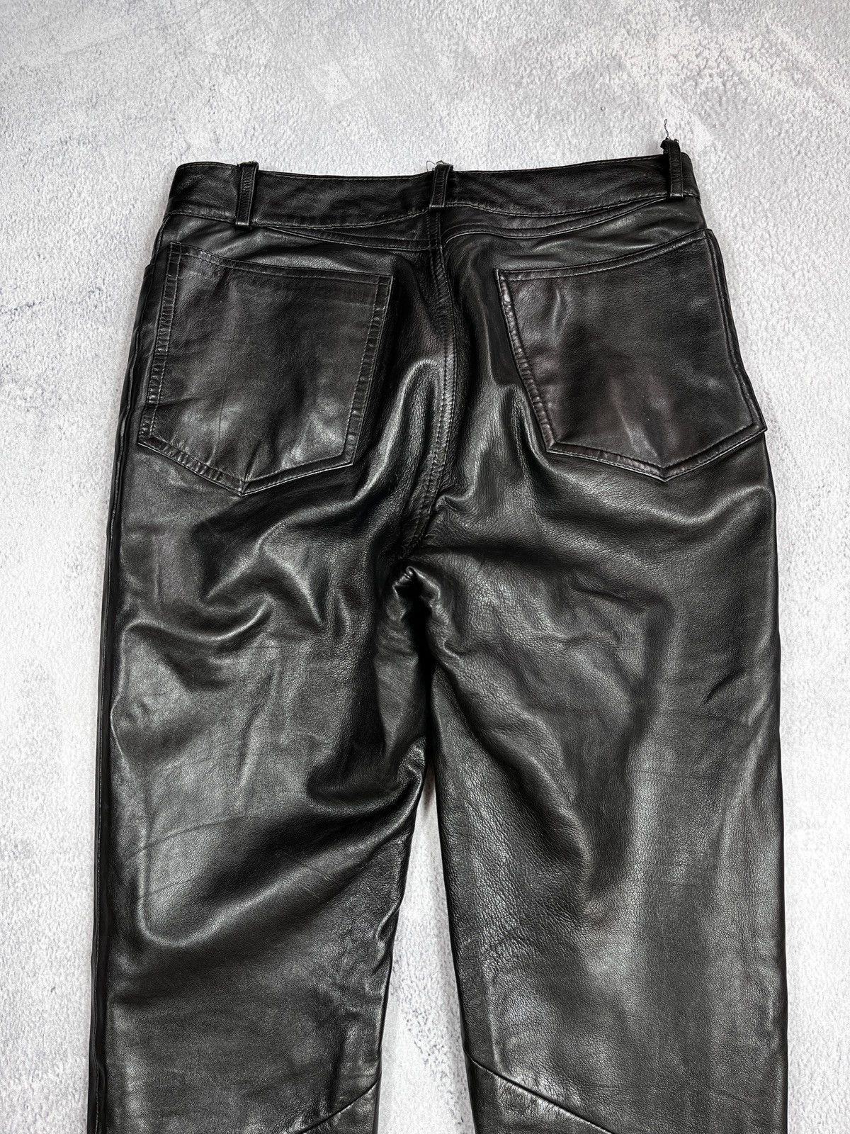 Leather × Vintage Vintage Y2K Leather pants biker opuim kadoya style size 4 Size 27" / US 4 / IT 40 - 5 Thumbnail