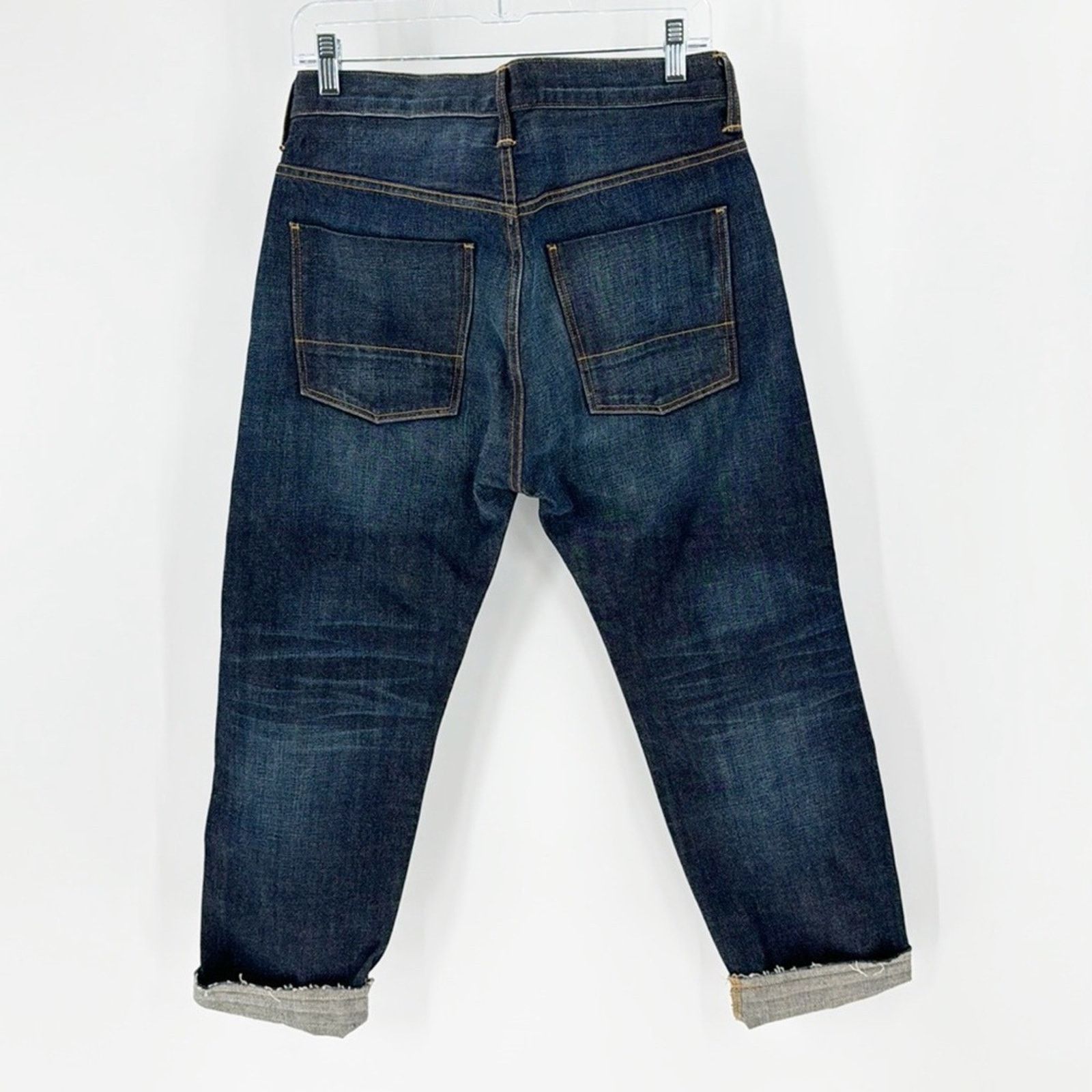Vince Vince raw hem dark wash button fly jeans casual size 27 Size 27" / US 4 / IT 40 - 2 Thumbnail