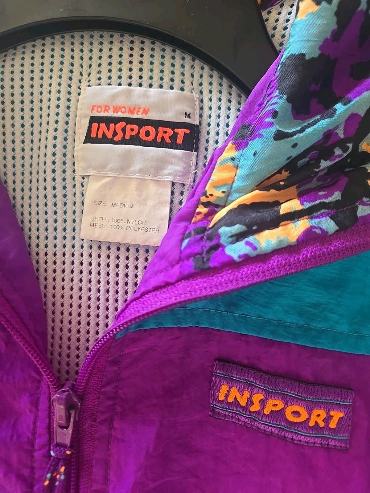 Other Vintage Insport Windbreaker Jacket Hooded Women's M 80s Size M / US 6-8 / IT 42-44 - 5 Thumbnail