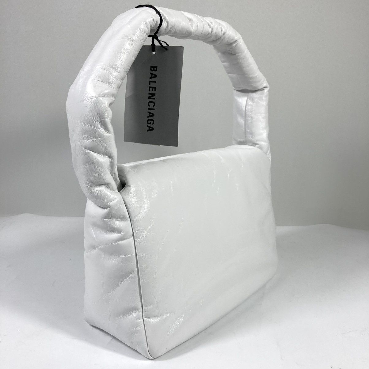 Balenciaga Balenciaga Small Monaco Leather Shoulder Bag Optic White NEW Size ONE SIZE - 10 Thumbnail