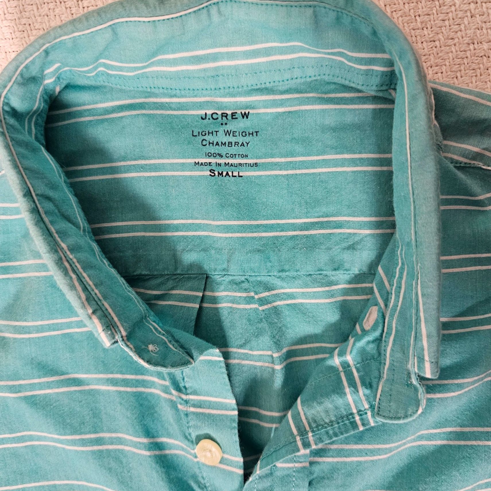 J.Crew VINTAGE? No. J.CREW Chambray Shirt Mens Small Slim Button-Down Striped Pocket Blue Lightweight Casual Shirt - Size S - Cotton Size US S / EU 44-46 / 1 - 2 Thumbnail