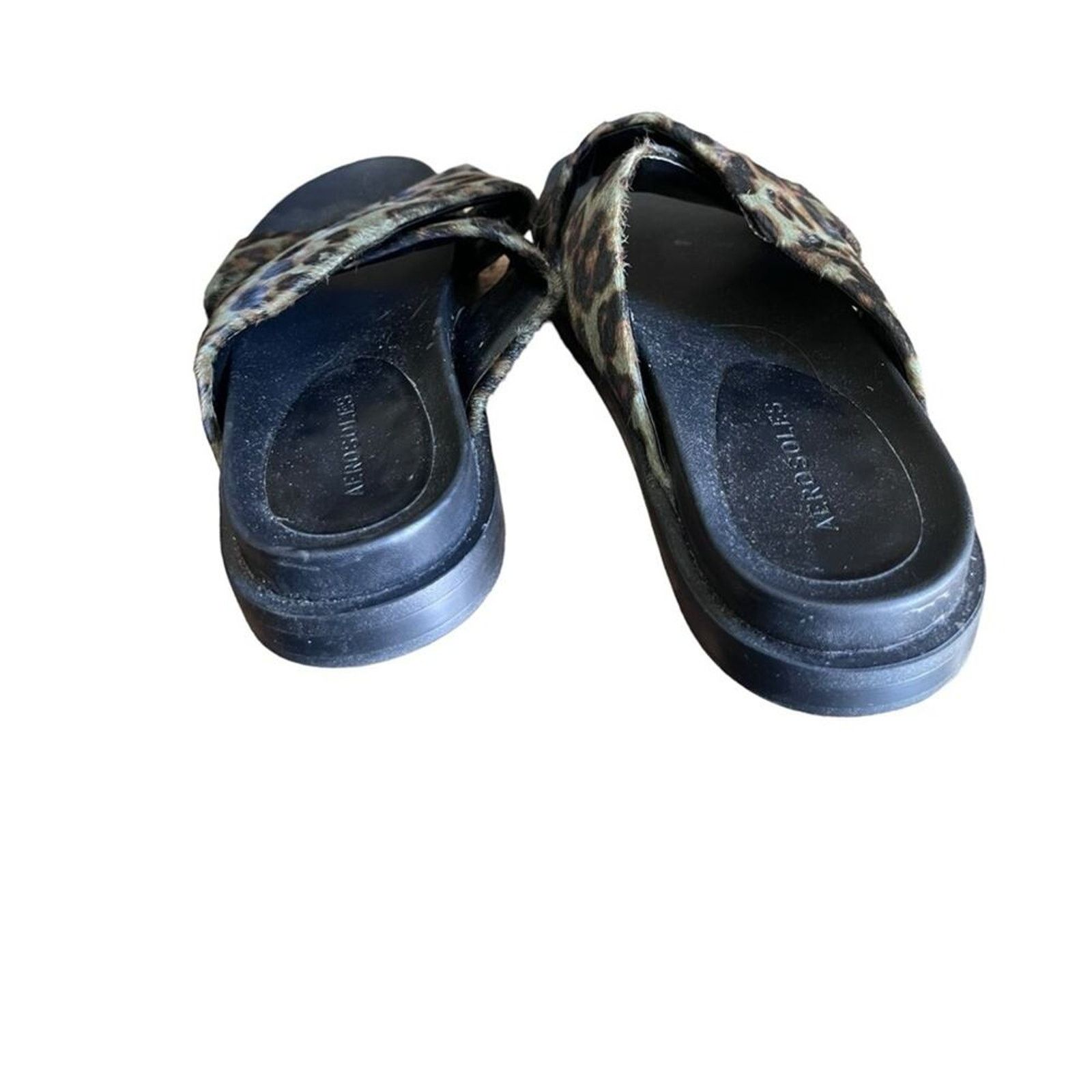 0 Aerosoles Linney Fur Cheetah Slide Sandal SZ 10.5 Size US 10.5 / IT 40.5 - 3 Thumbnail