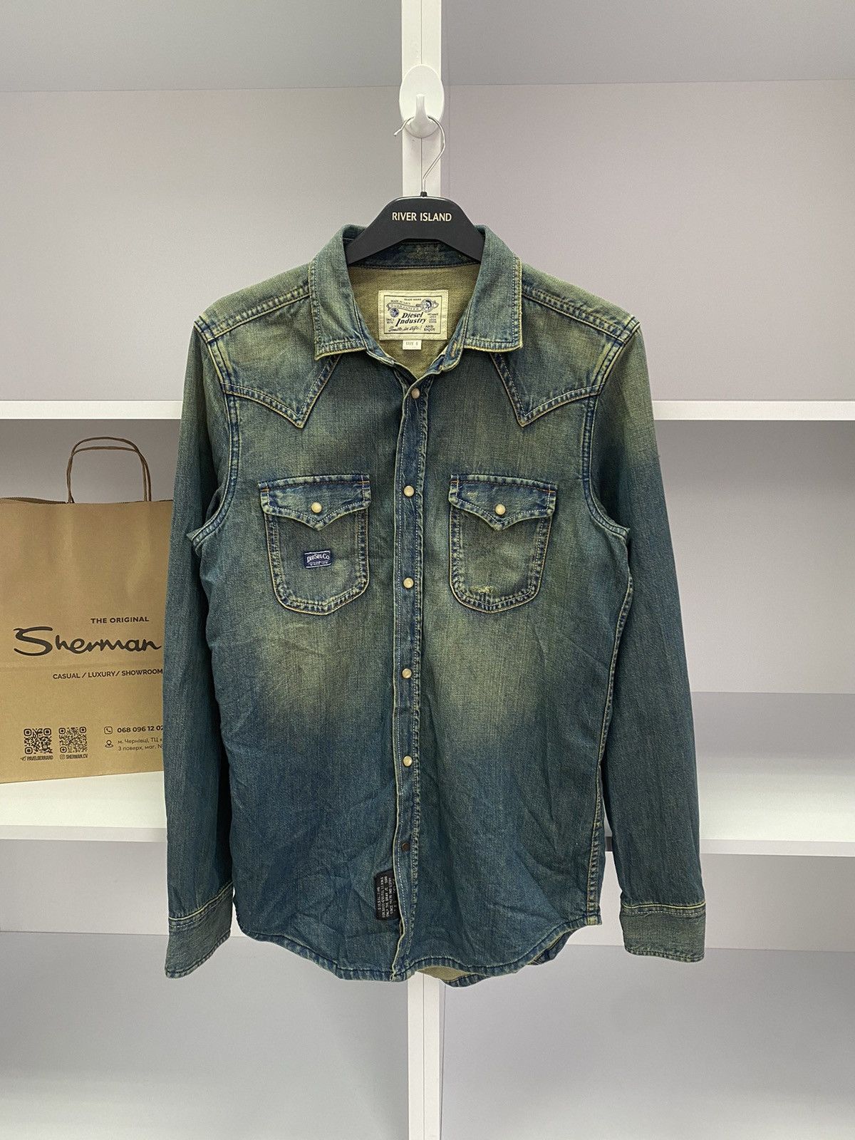 Vintage Diesel Button Up Jeans Shirt