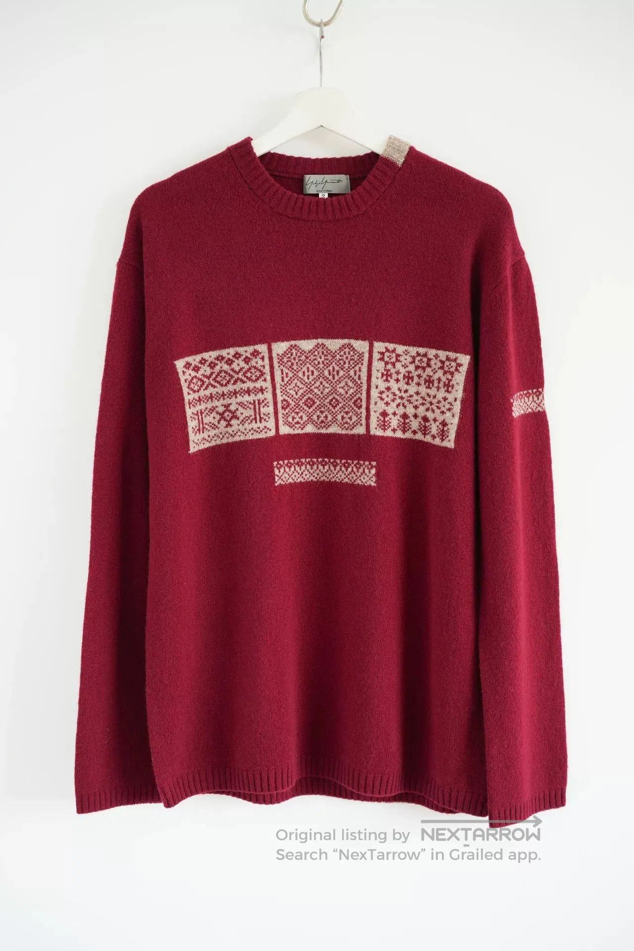 Yohji Yamamoto yohji yamamoto burgundy ethnic style sweater. Size US M / EU 48-50 / 2 - 1 Thumbnail