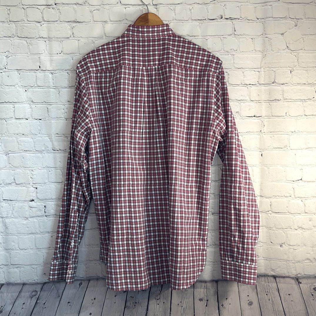 Brooks Brothers Brooks Brothers Red Fleece Dress Shirt Multicolor Check Long Sleeve Mens XXL Size 48R - 4 Thumbnail
