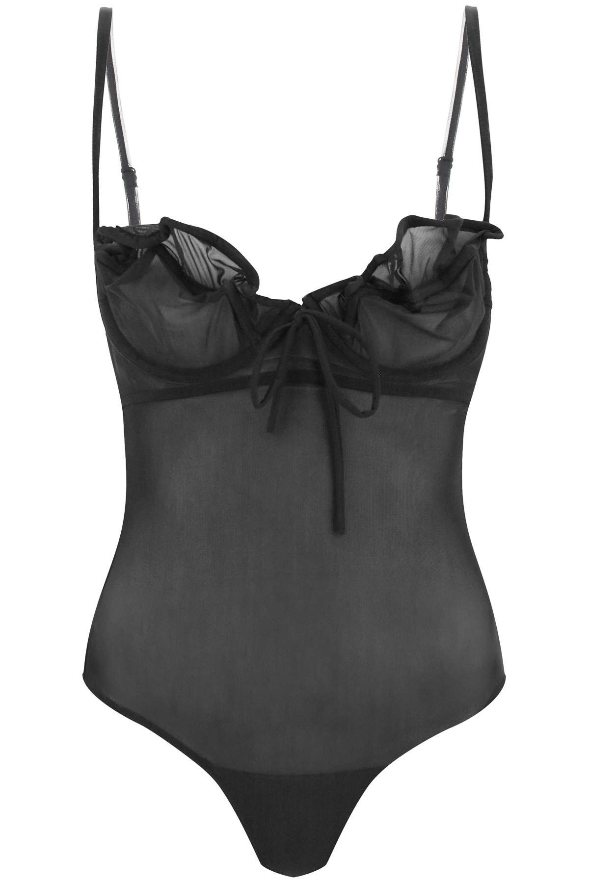 image of Yproject Wired Mesh Bodysuit in Nero, Women's (Size Medium)
