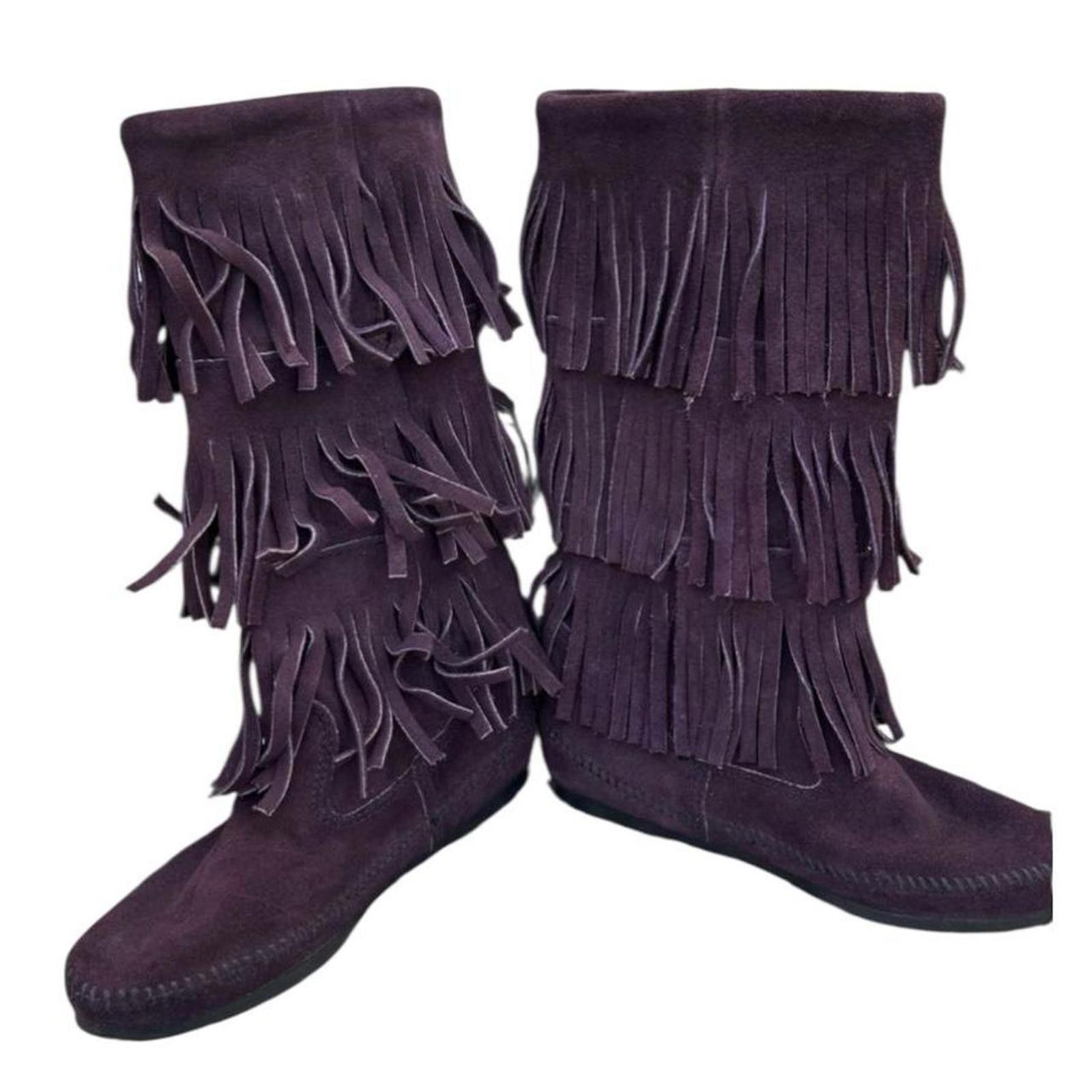 Other Western style fringe whimsy goth biker boots Size US 6 / IT 36 - 5 Thumbnail