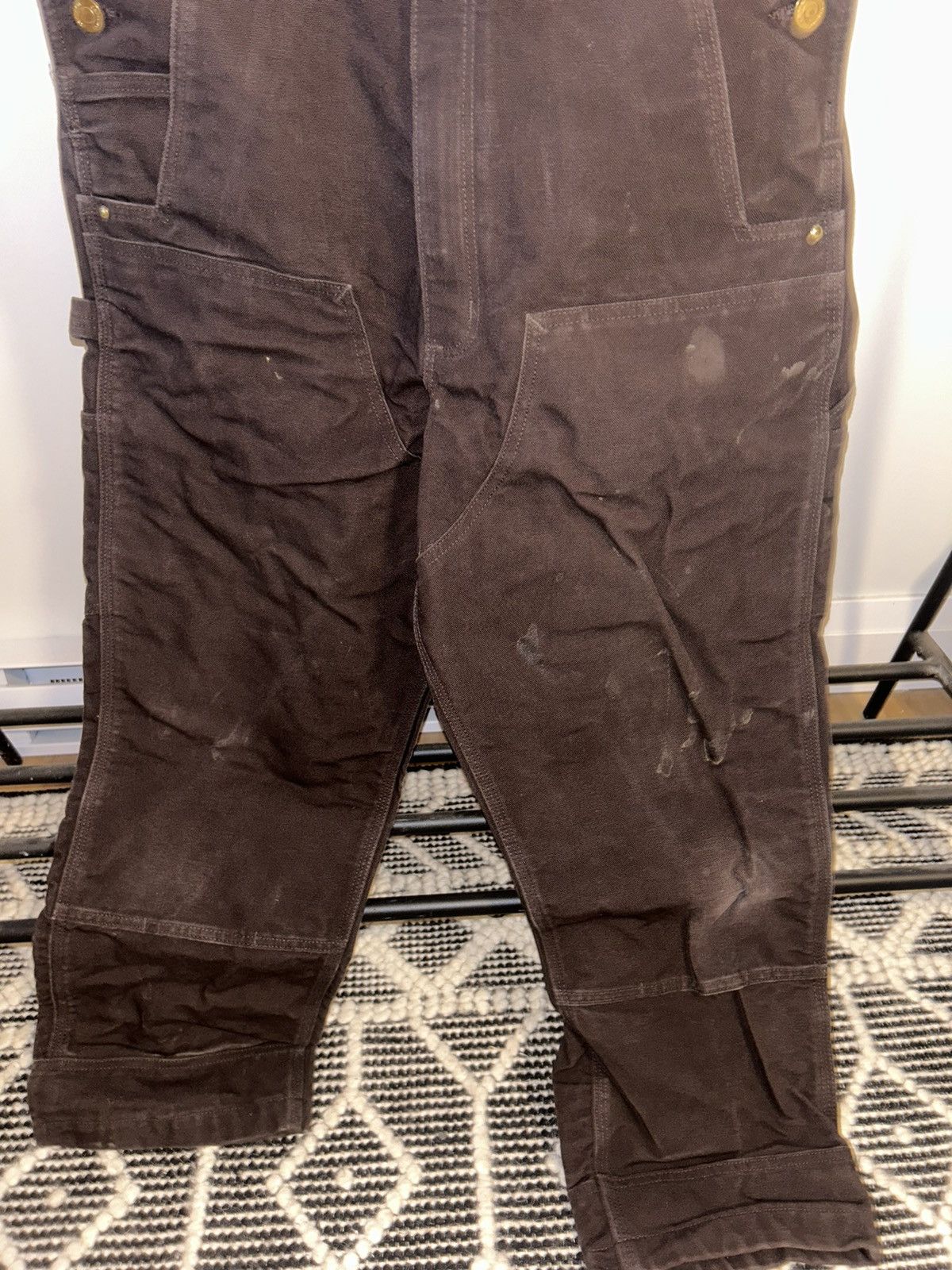 Carhartt Dark Brown Double Knee Carhartt Overalls Size US 34 / EU 50 - 2 Thumbnail