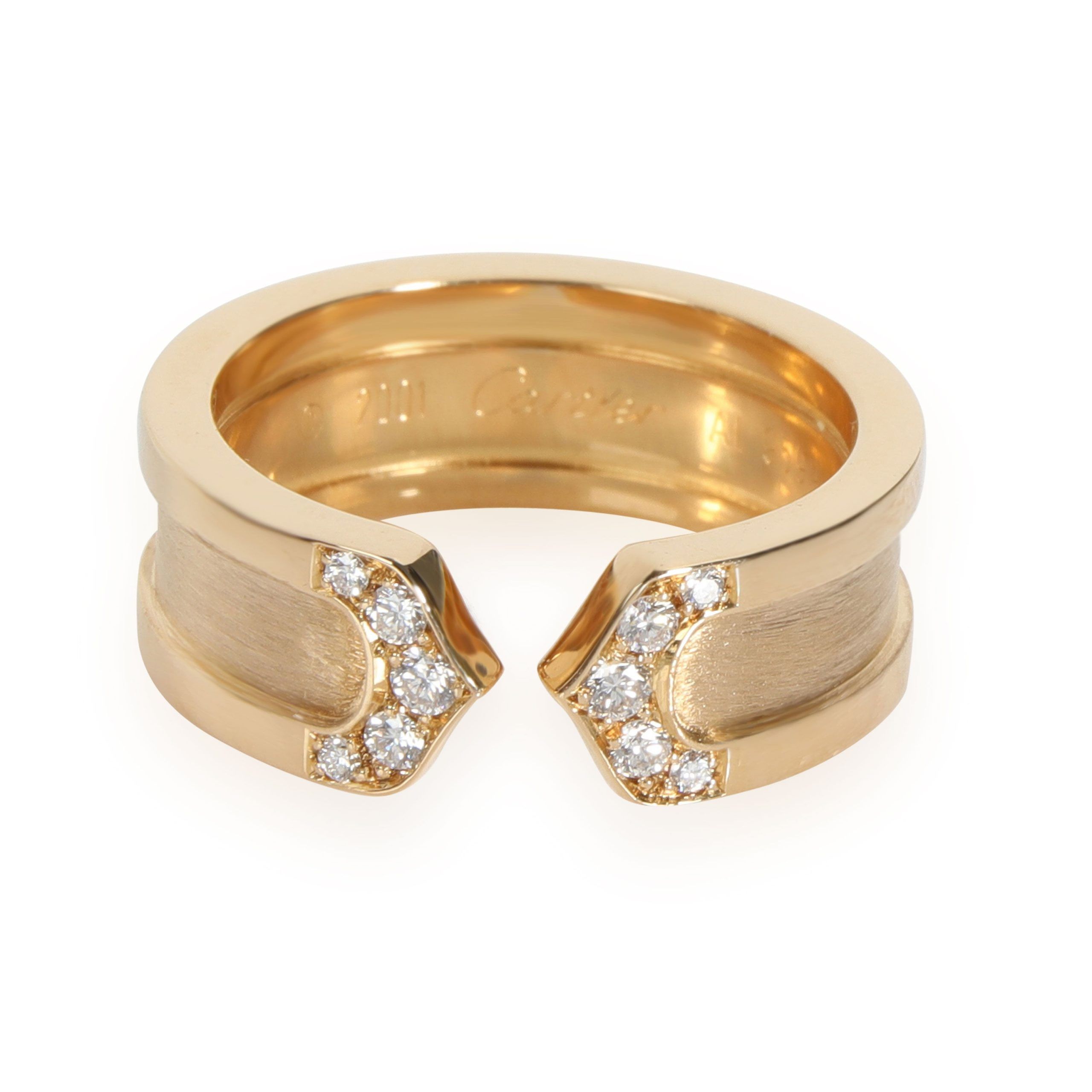 image of Cartier C De Cartier Diamond Band In 18K Yellow Gold 0.10 Ctw, Women's