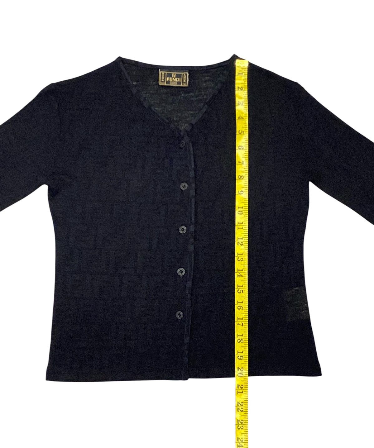 Fendi Vintage Fendi Monogram V-Neck Cardigan Size M / US 6-8 / IT 42-44 - 13 Thumbnail