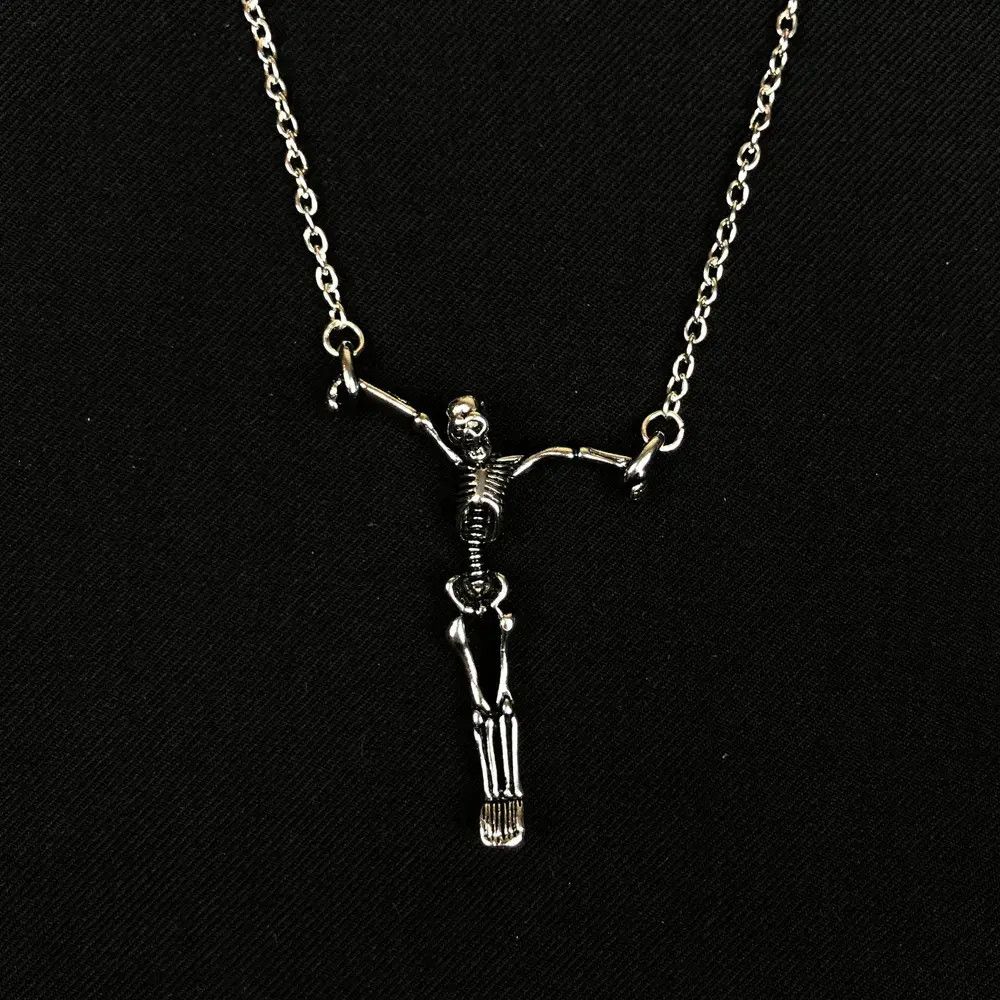 Jewelry Skeleton Necklace Punk Gothic Chain Size ONE SIZE - 1 Preview