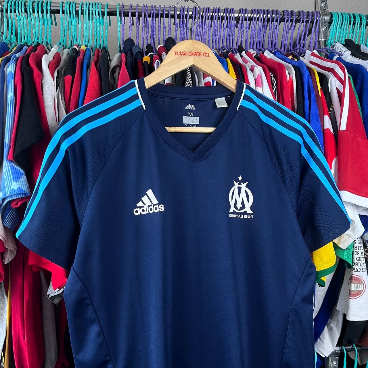 Adidas Olympique Marseille 2017/2018 Football Soccer Jersey Size US M / EU 48-50 / 2 - 1 Thumbnail