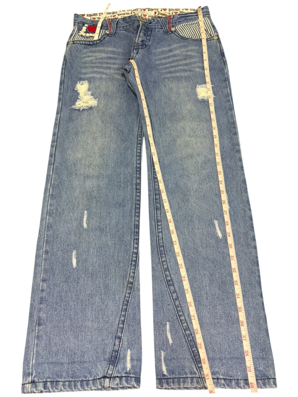 Dsquared2 Vintage Blue Moon Embellished Distressed Loose Jeans Size 32" / US 10 / IT 46 - 7 Thumbnail