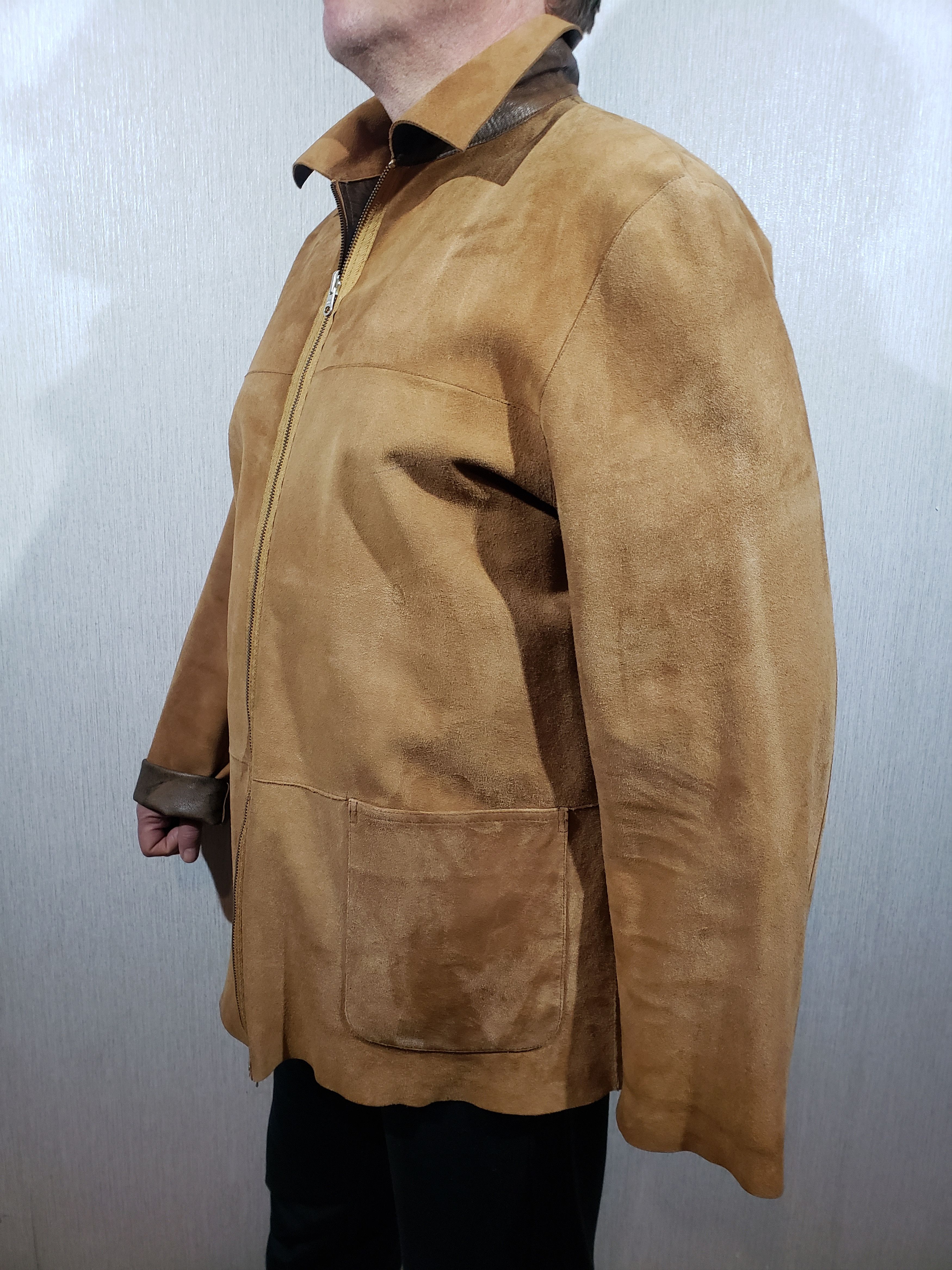 Other Double-sided men's leather shirt with a metal zipper. Size US XL / EU 56 / 4 - 7 Thumbnail