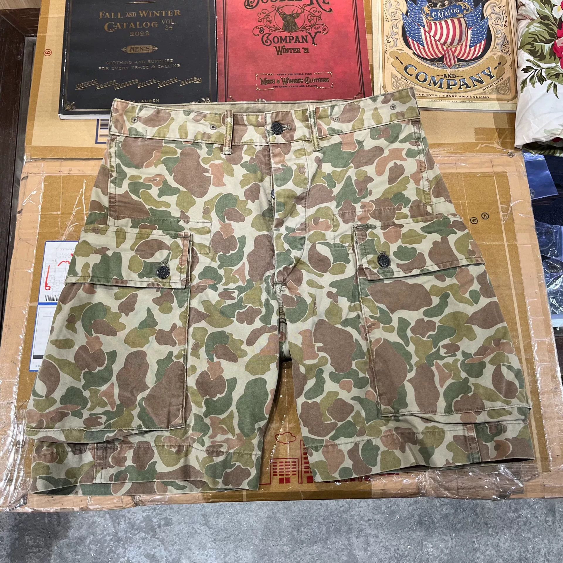RRL Ralph Lauren RRL Camouflage Cargo Shorts Size US 30 / EU 46 - 1 Thumbnail