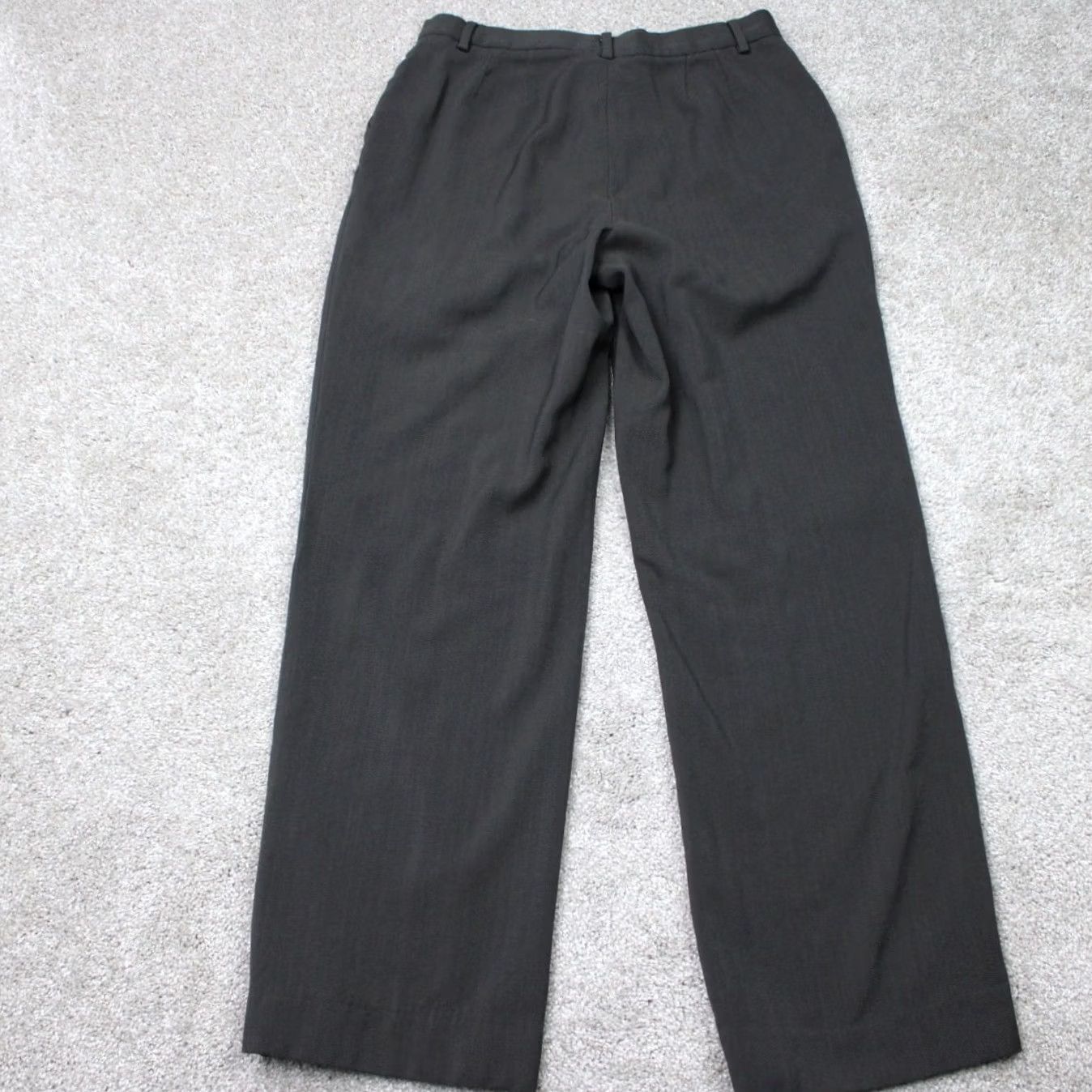 Zanella Zanella Pants Womens 10 Gray 100% Wool Made in Italy 30" Inseam Dress Pants Flat Front Regular Rise Hook Zip Pockets Tailored Wool Size 32" / US 10 / IT 46 - 6 Thumbnail