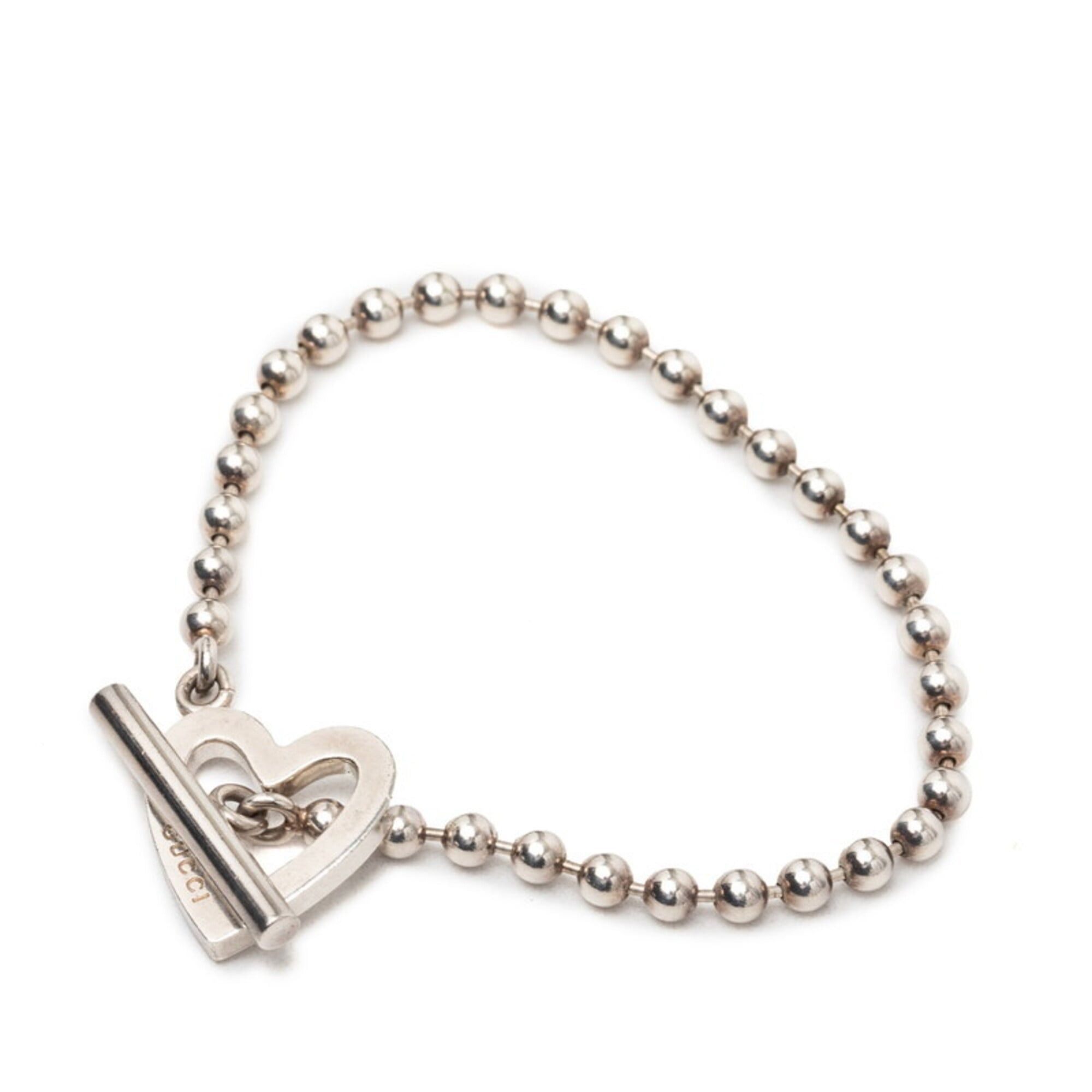 Gucci Gucci Heart Ball Chain Bracelet, Size 18, SV925 Silver, Women's. Size ONE SIZE - 1 Thumbnail