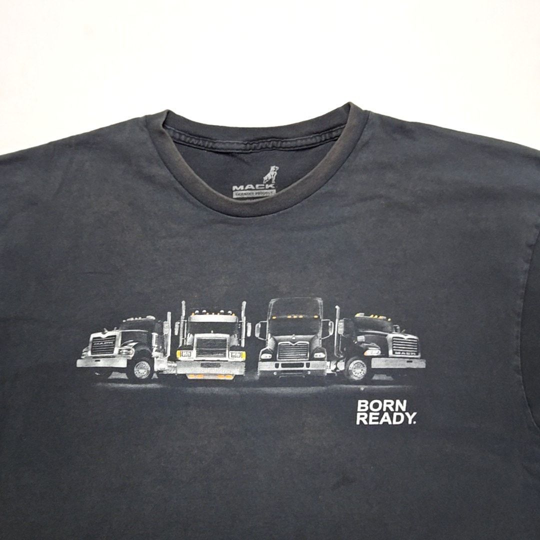 Other Mack Trucks Born Ready Shirt Semi Truck Black Faded 2XL Tee Size US XXL / EU 58 / 5 - 4 Thumbnail
