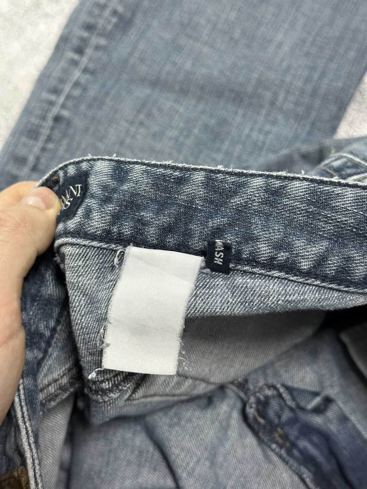 Emporio Armani Emporio Armany If Six Was Nine Style Flared Jeans Y2K Logo Size US 29 - 18 Thumbnail