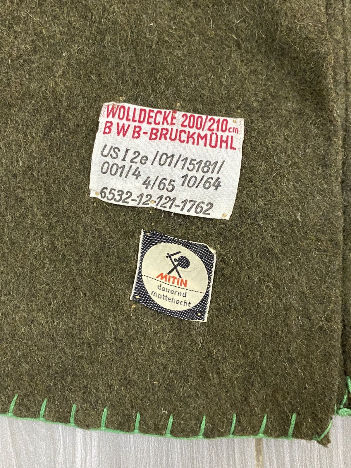Vintage German Military Wool Coat - Bundes-Eigentum, Woolen Jacket Size US S / EU 44-46 / 1 - 13 Thumbnail
