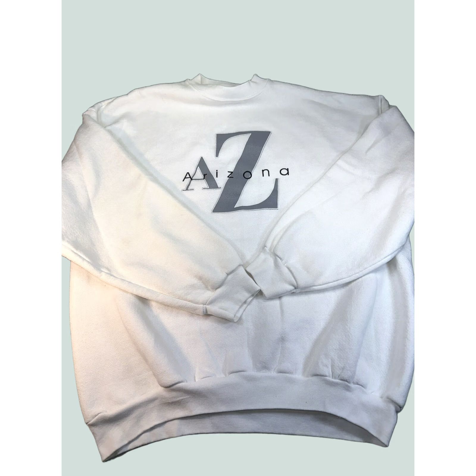Tultex VINTAGE Tultex Men’s White Arizona XL Crewneck Pullover Sweatshirt Regular Size Adults Size US XL / EU 56 / 4 - 1 Thumbnail