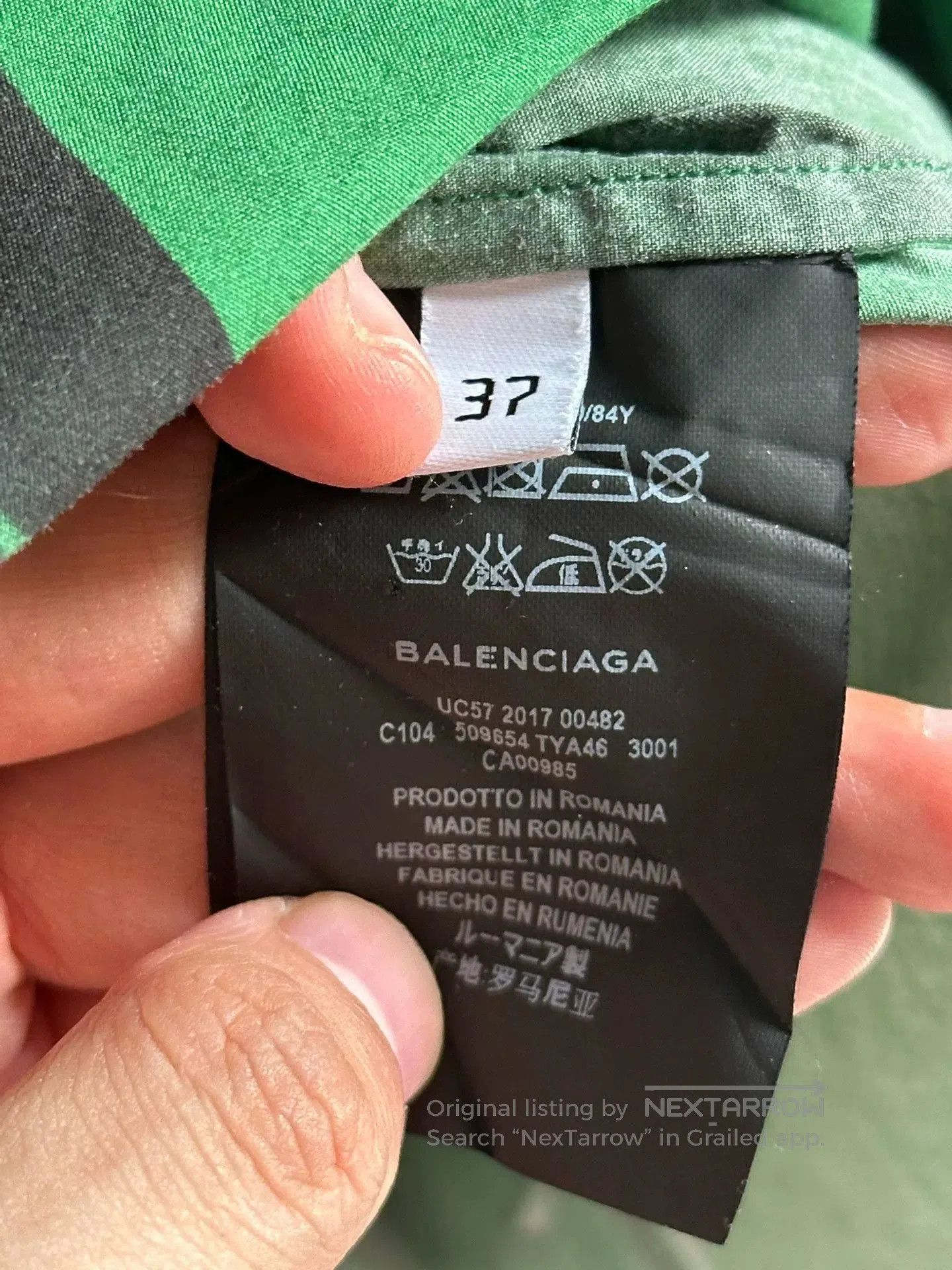 Balenciaga Balenciaga 18ss Green Dragon Short Sleeve Shirt. Size US M / EU 48-50 / 2 - 3 Thumbnail