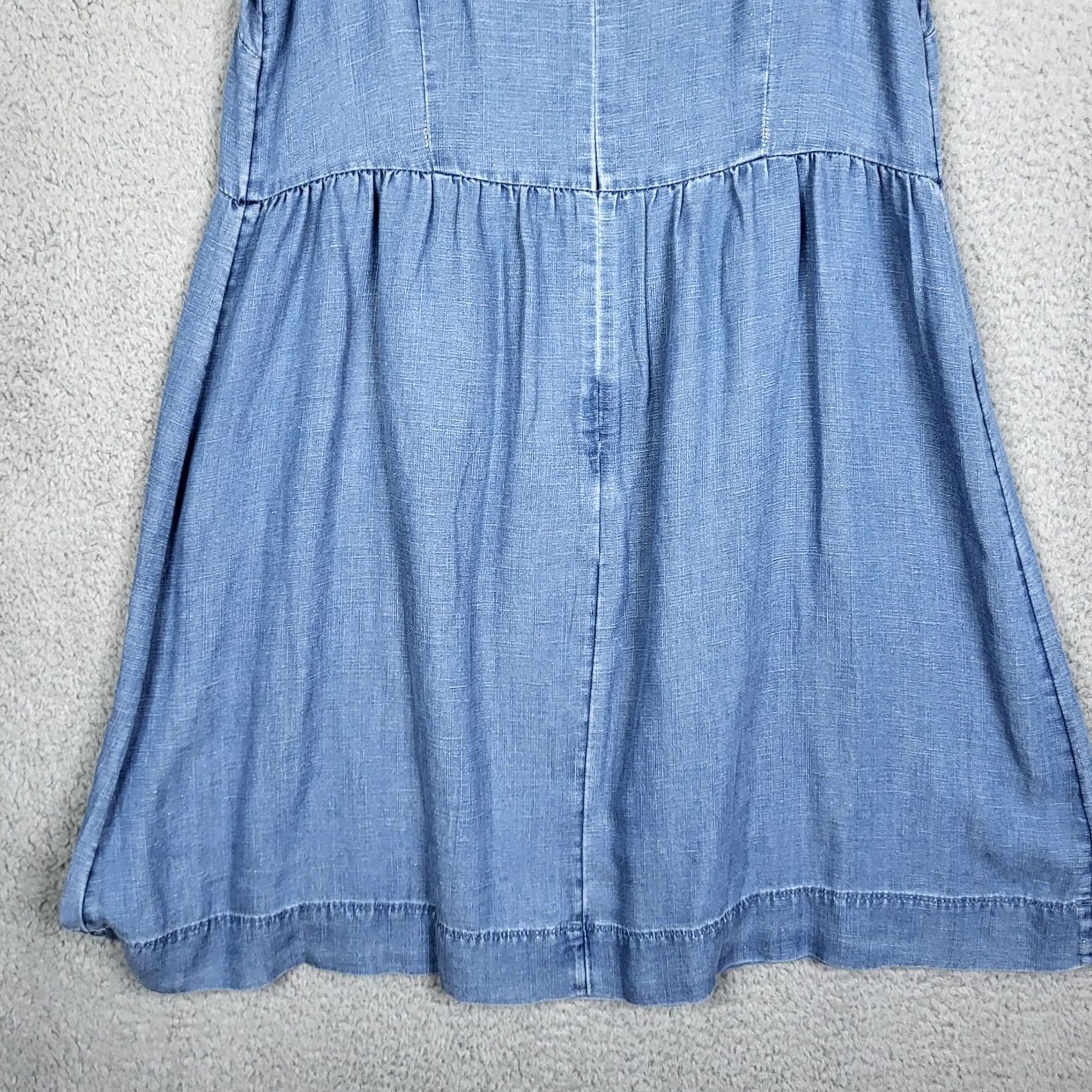 Loft LOFT By Ann Taylor Women’s blue V-neck ruffle sleeve Dress Size 6 NEW Size M / US 6-8 / IT 42-44 - 3 Thumbnail