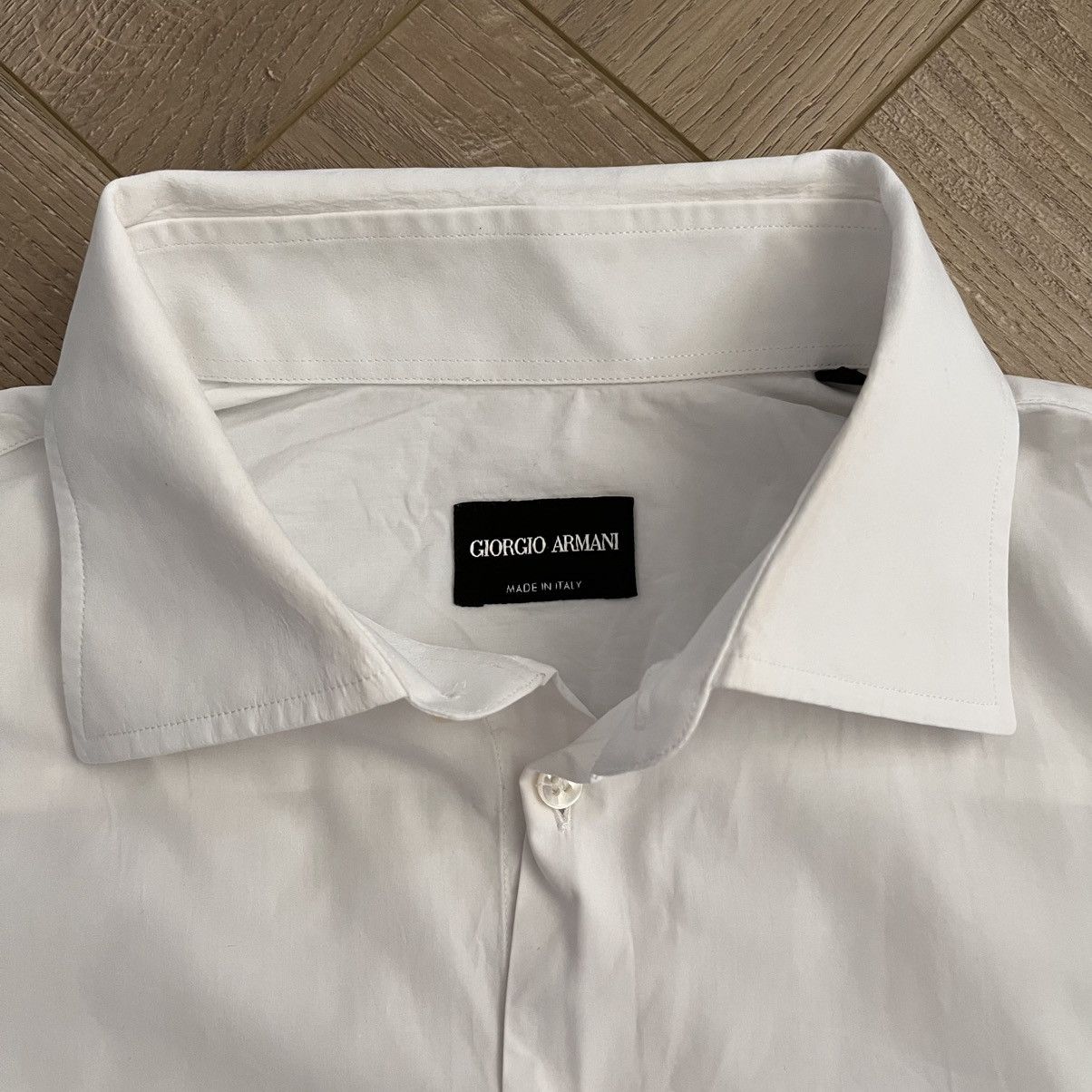 Giorgio Armani Giorgio Armani Mainline Cotton Shirt Size US L / EU 52-54 / 3 - 2 Thumbnail