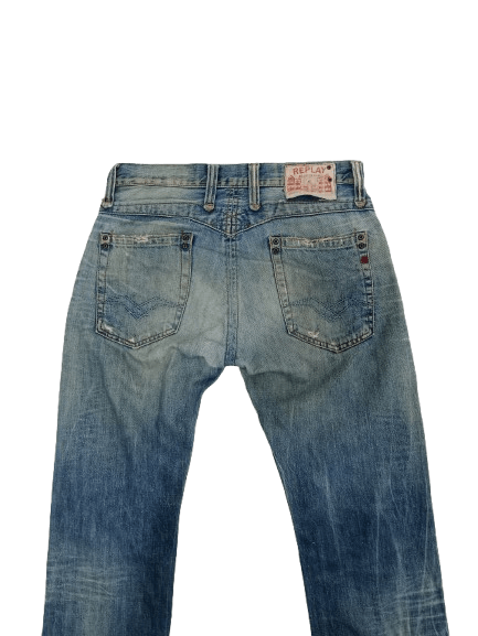 Replay Vintage REPLAY Distressed Jeans Fly Button Size US 30 / EU 46 - 4 Thumbnail
