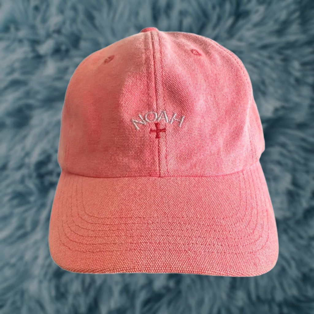 Noah NOAH Core Logo 6-Panel Cap Pink Canvas Hat Cap RARE NWOT Men Baseball Cap Adjustable One Size Cotton Canvas Brand Noah Cap Size ONE SIZE - 1 Thumbnail