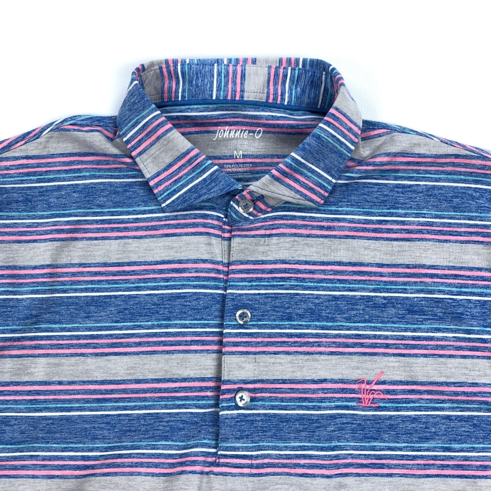 johnnie-O johnnie-O Polo Shirt Men M Golf Striped Preppy Coastal St James Sports Tennis Lightweight UV Performance Shirt Size US M / EU 48-50 / 2 - 3 Thumbnail