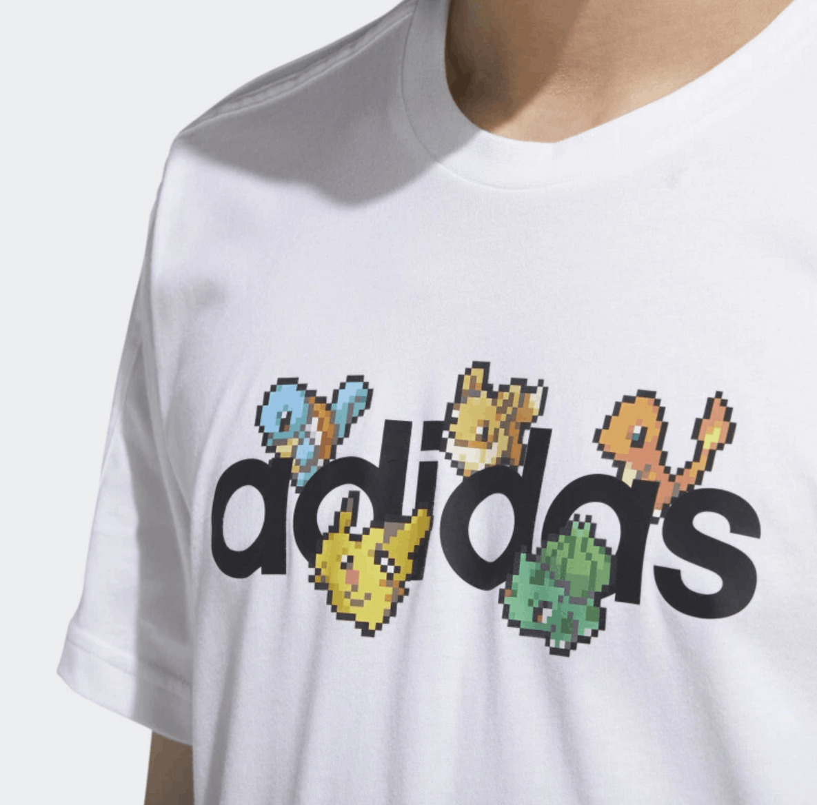 Adidas × Pokemon Pokémon x Adidas Pixeled Shirt Tee T-Shirt White Medium DS Size US M / EU 48-50 / 2 - 2 Thumbnail