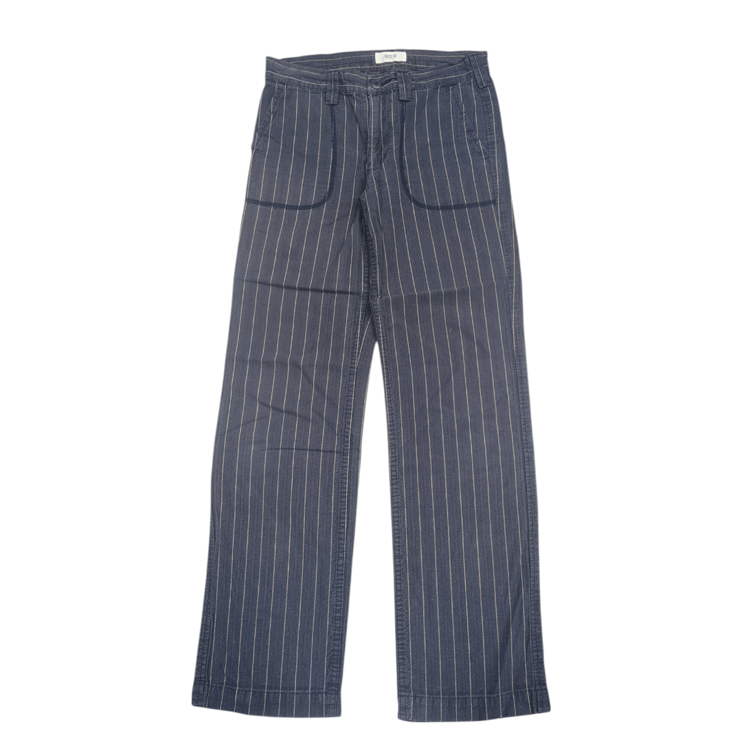 Japanese Brand Domingo Co Ltd Hickory Stripes Fatigue Relaxed Pants Size US 30 / EU 46 - 1 Thumbnail