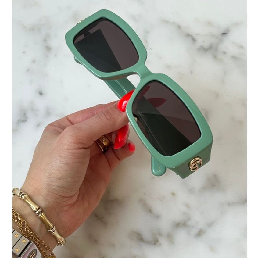 NEW Gucci GG1403S Sage Green Unisex Marmont Sunglasses