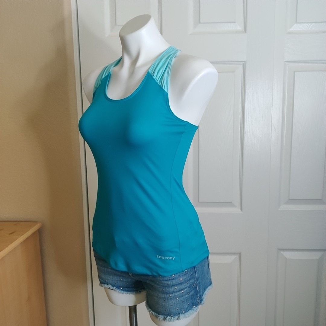 Saucony Saucony 2-tone Velo Racerback Tank Top sz S Size S / US 4 / IT 40 - 6 Thumbnail