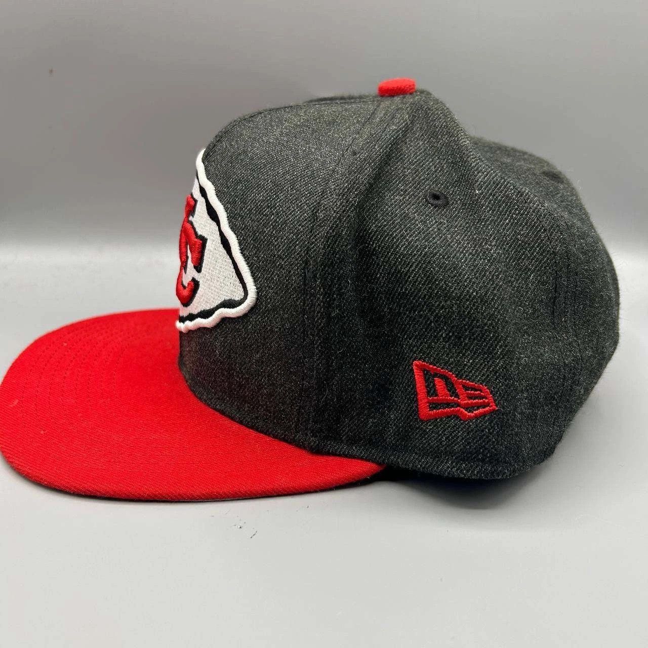 New Era Kansas City Chiefs Hat Men Black Red Embroidered Snap Back Size ONE SIZE - 5 Thumbnail
