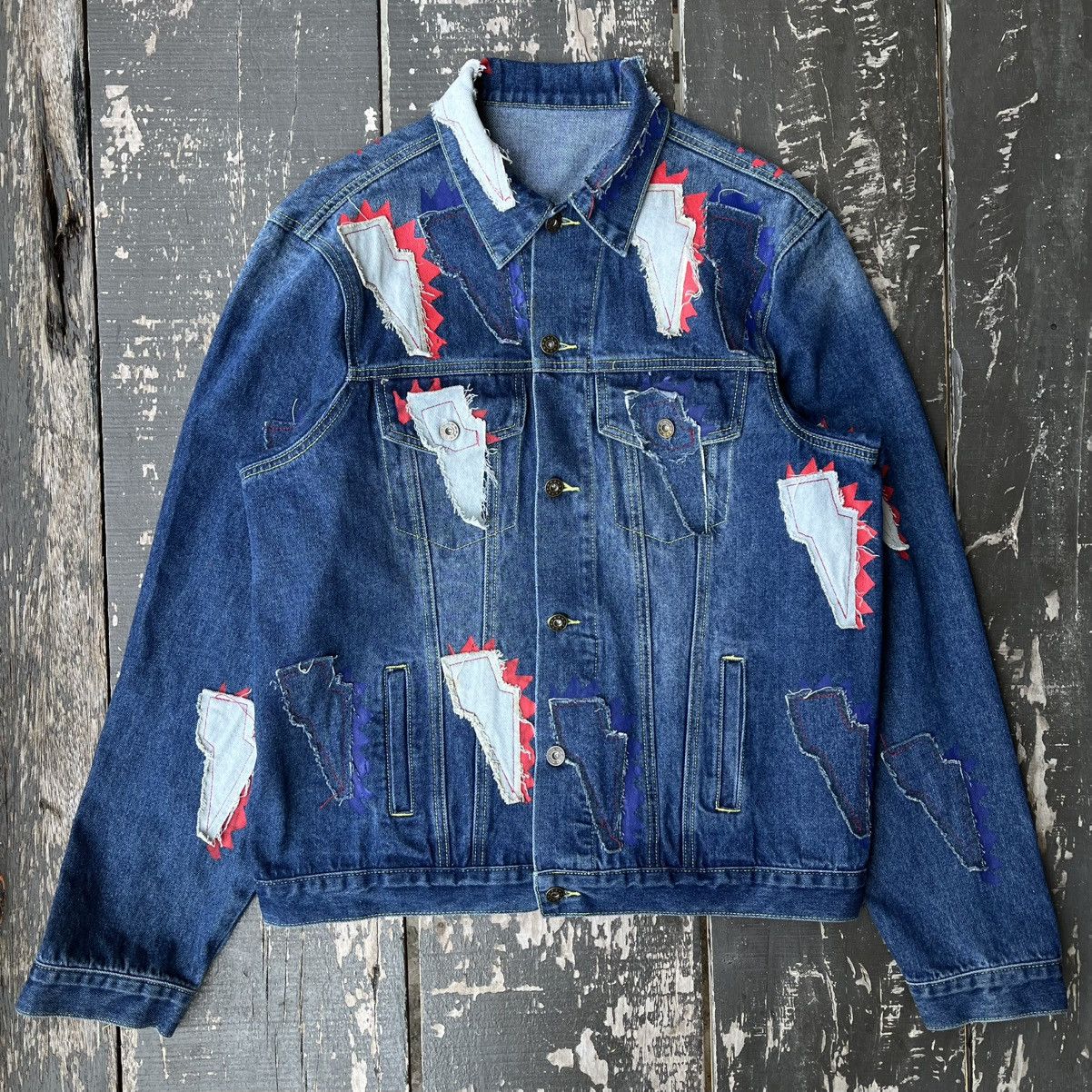Faith Connexion Faith Connexion – Thunder Patch Denim Jacket Worn by BTS Size US XL / EU 56 / 4 - 1 Thumbnail