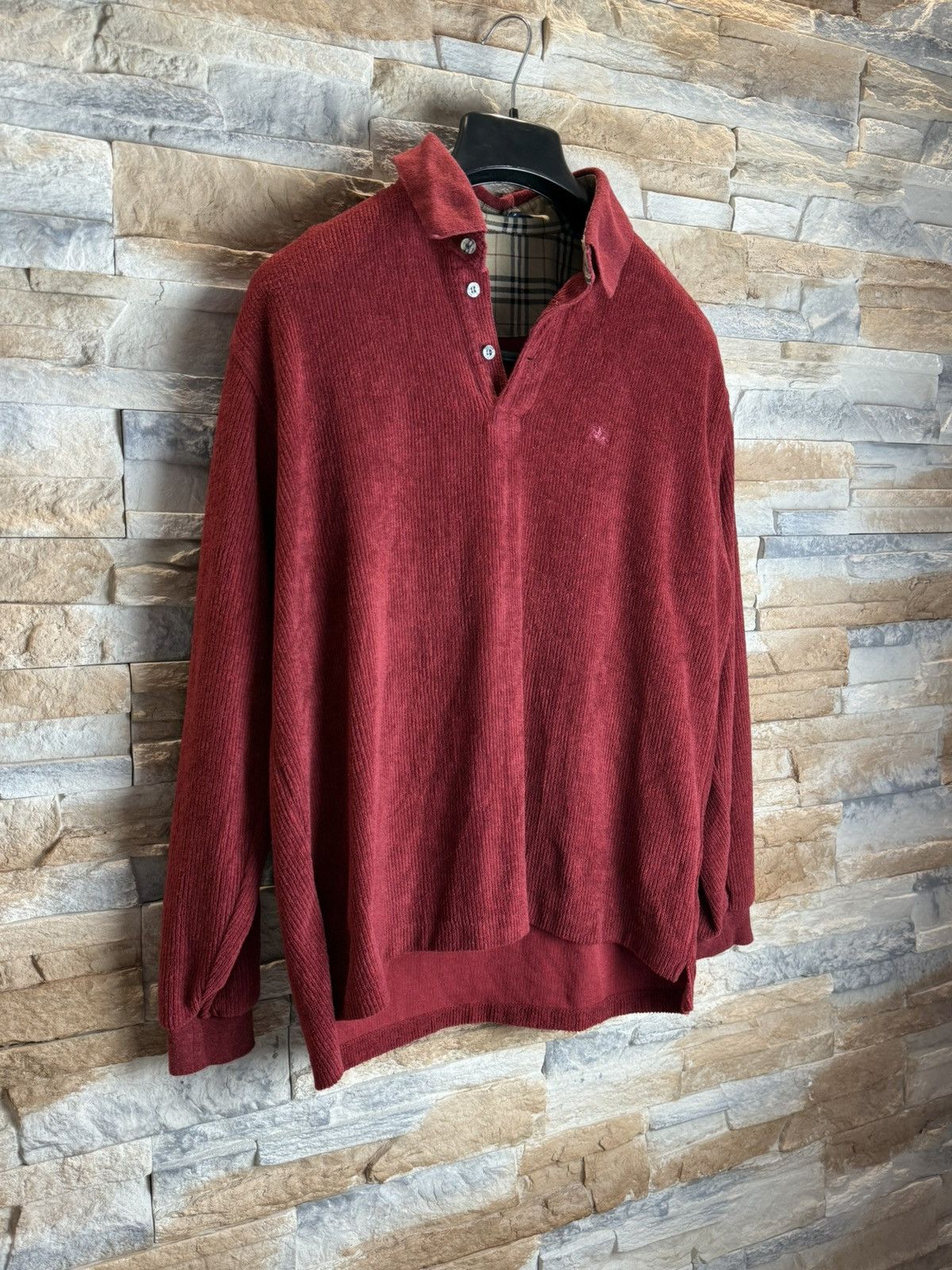 Burberry × Vintage Burberry london vintage long sleeve Polo t-shirt mini logo Size US L / EU 52-54 / 3 - 2 Thumbnail